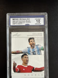 2024 Leaf Exclusive Legends Edition #ELE-29 Messi Ronaldo Double CCG 10