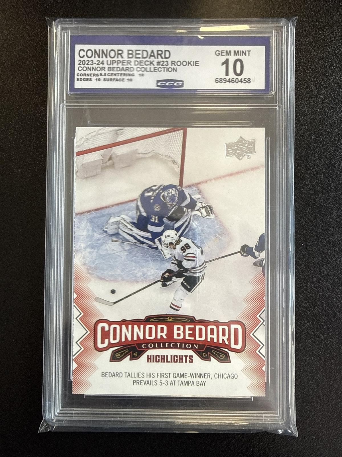 2023-24 Upper Deck Connor Bedard Collection #23 Bedard Rookie CCG 10