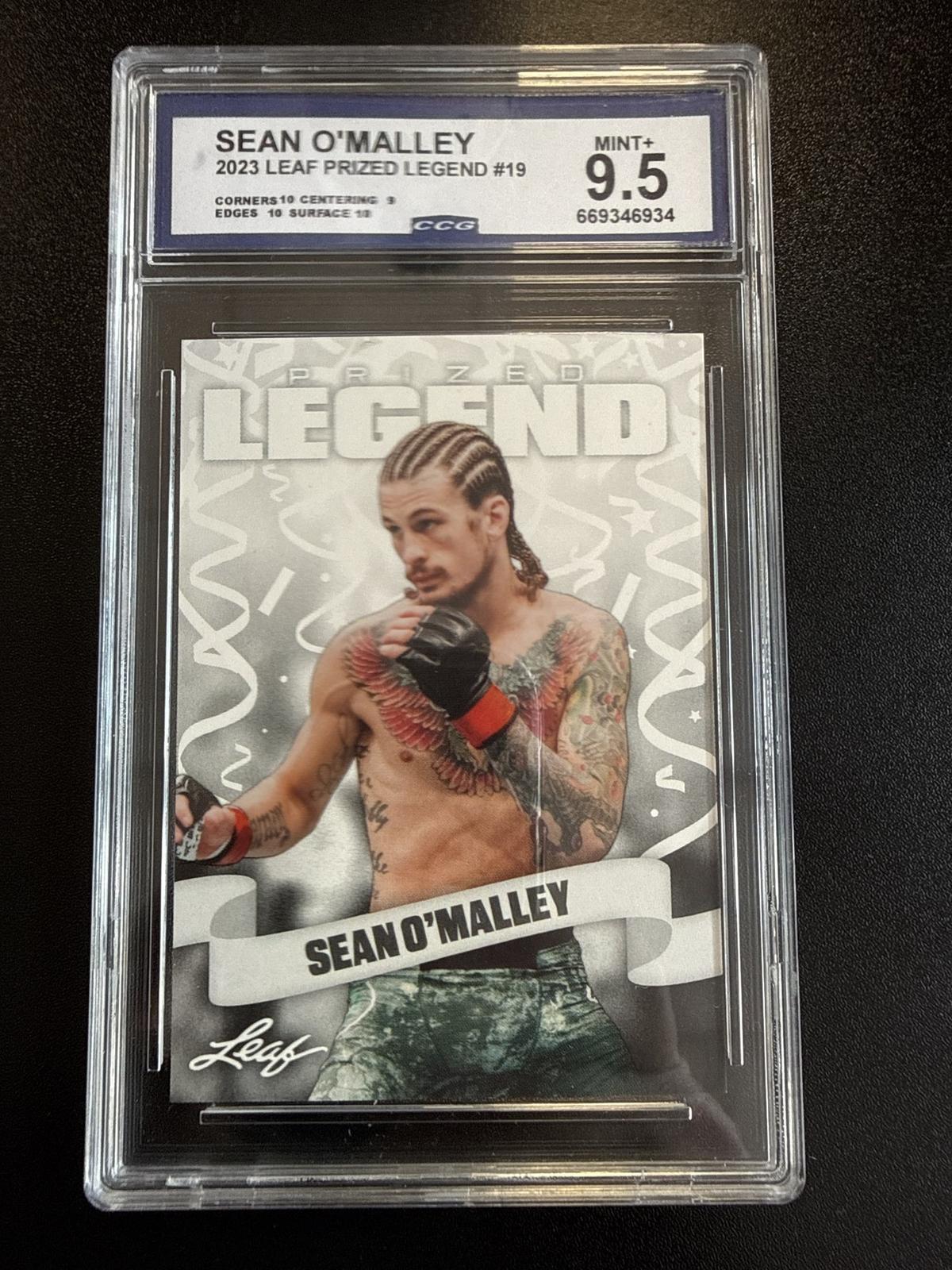 2023 Leaf Prized Legend #19 Sean O'Malley CCG 9.5
