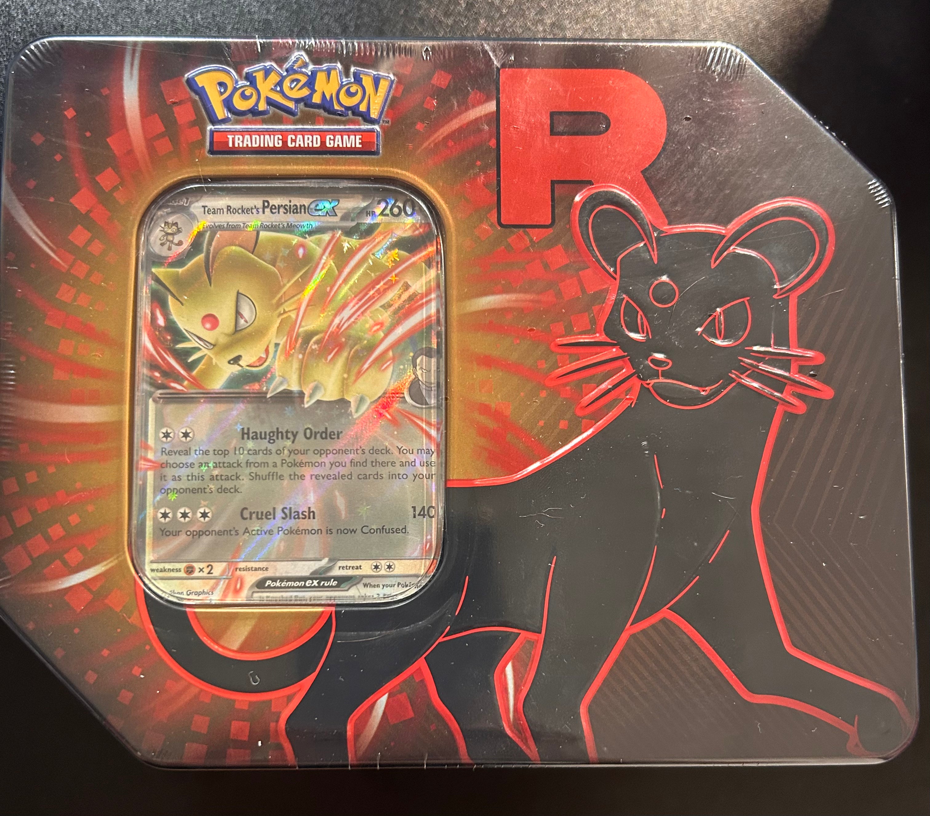 Team Rocket Persian ex Tin