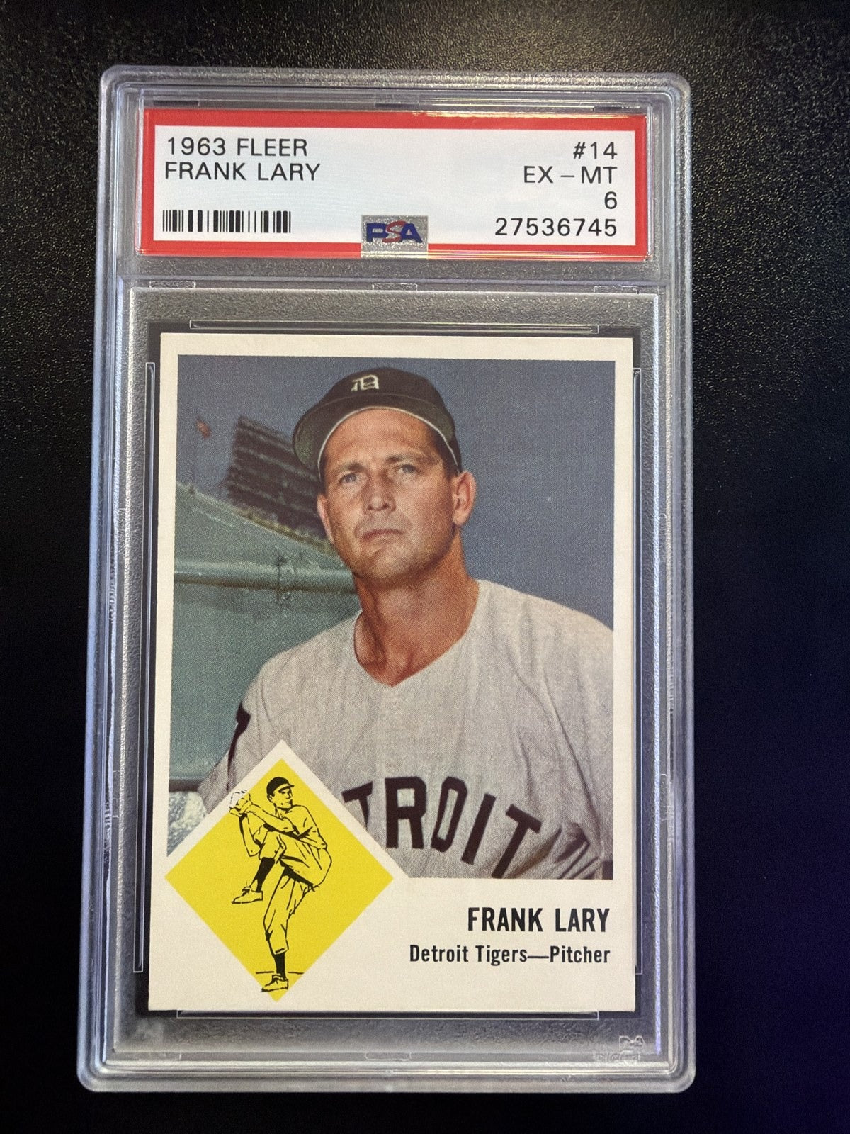 1963 Fleer #14 Frank Lary PSA 6