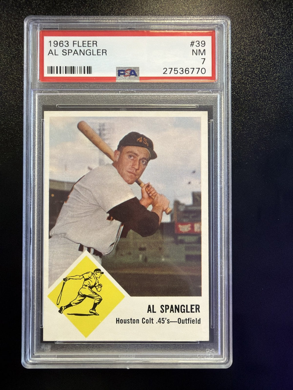 1963 Fleer #39 Al Spangler PSA 7