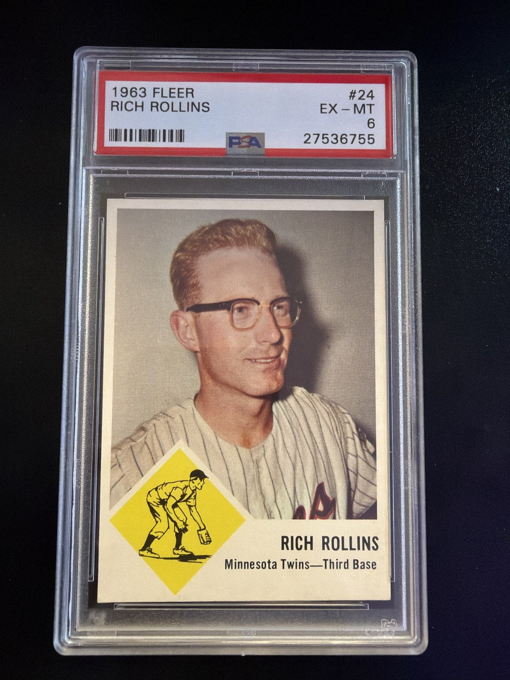 1963 Fleer #24 Rich Rollins PSA 6