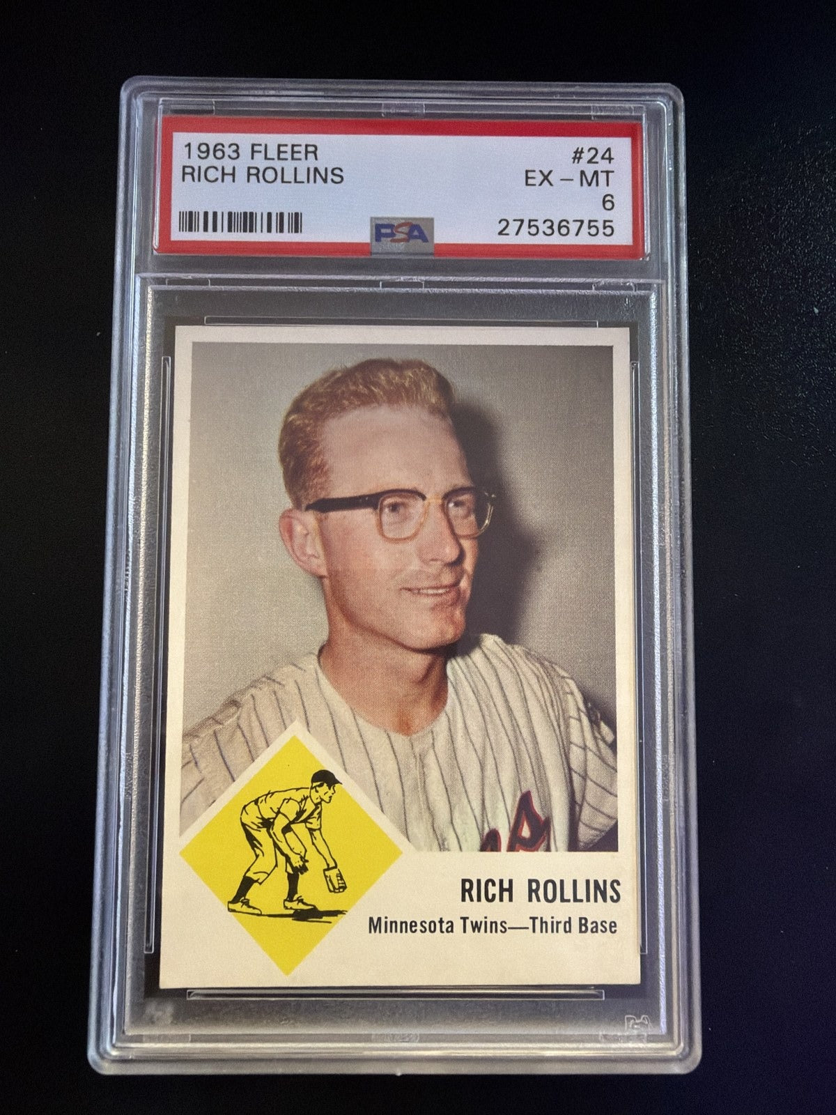 1963 Fleer #24 Rich Rollins PSA 6