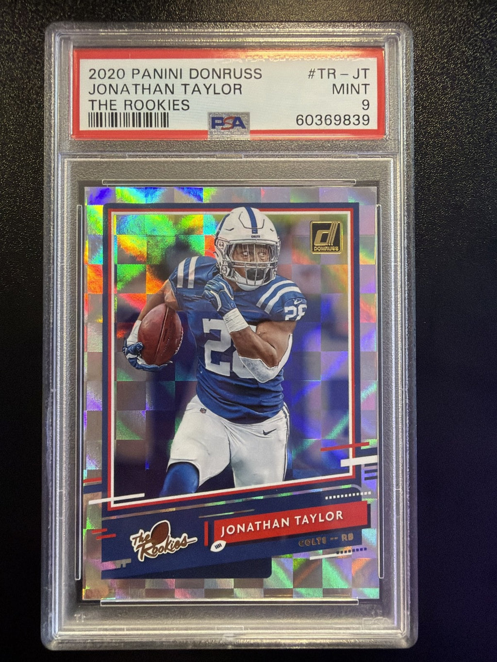 2020 Panini Donruss The Rookies #TR-JT Jonathan Taylor The Rookies PSA 9
