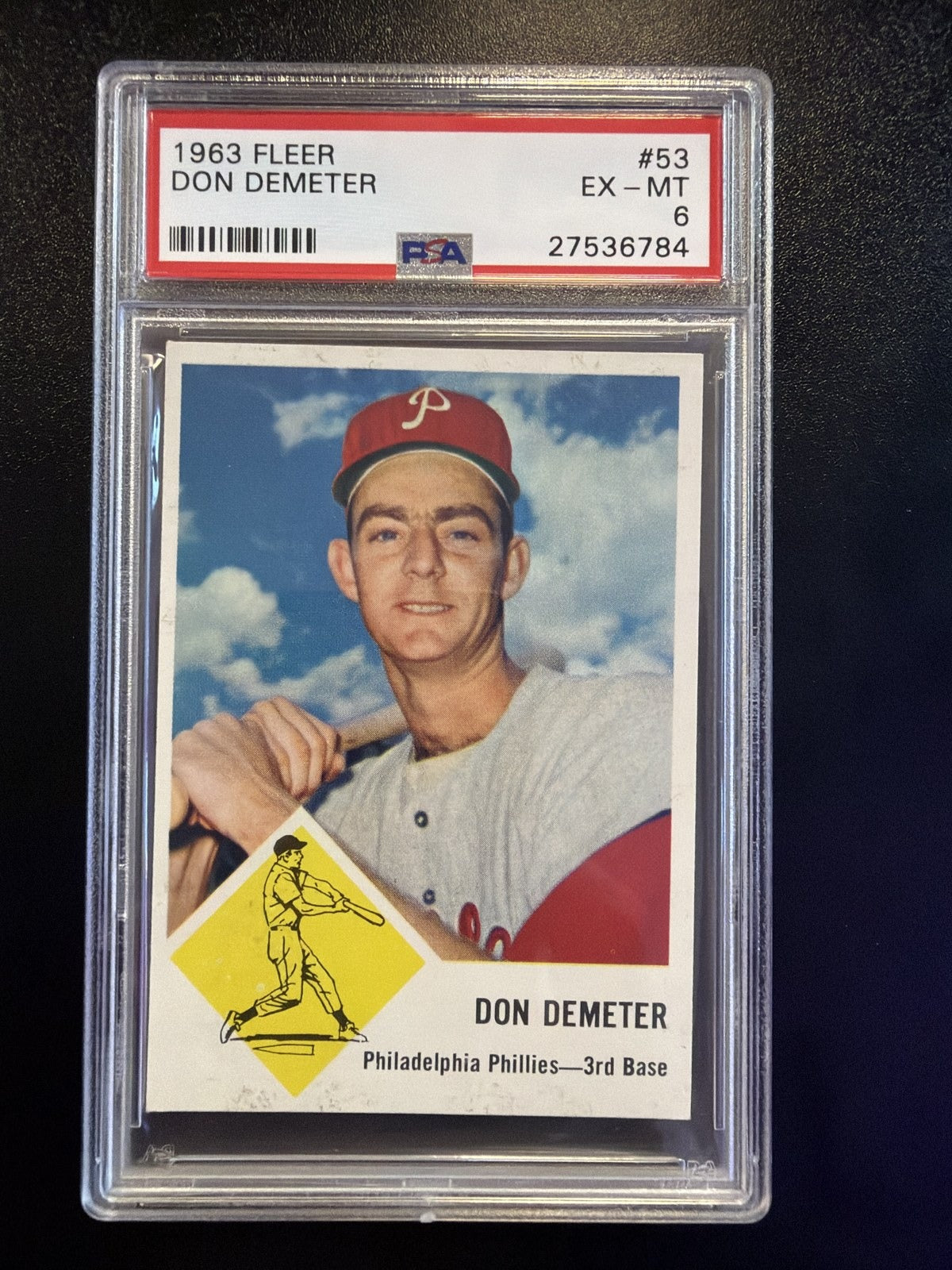 1963 Fleer #53 Don Demeter PSA 6