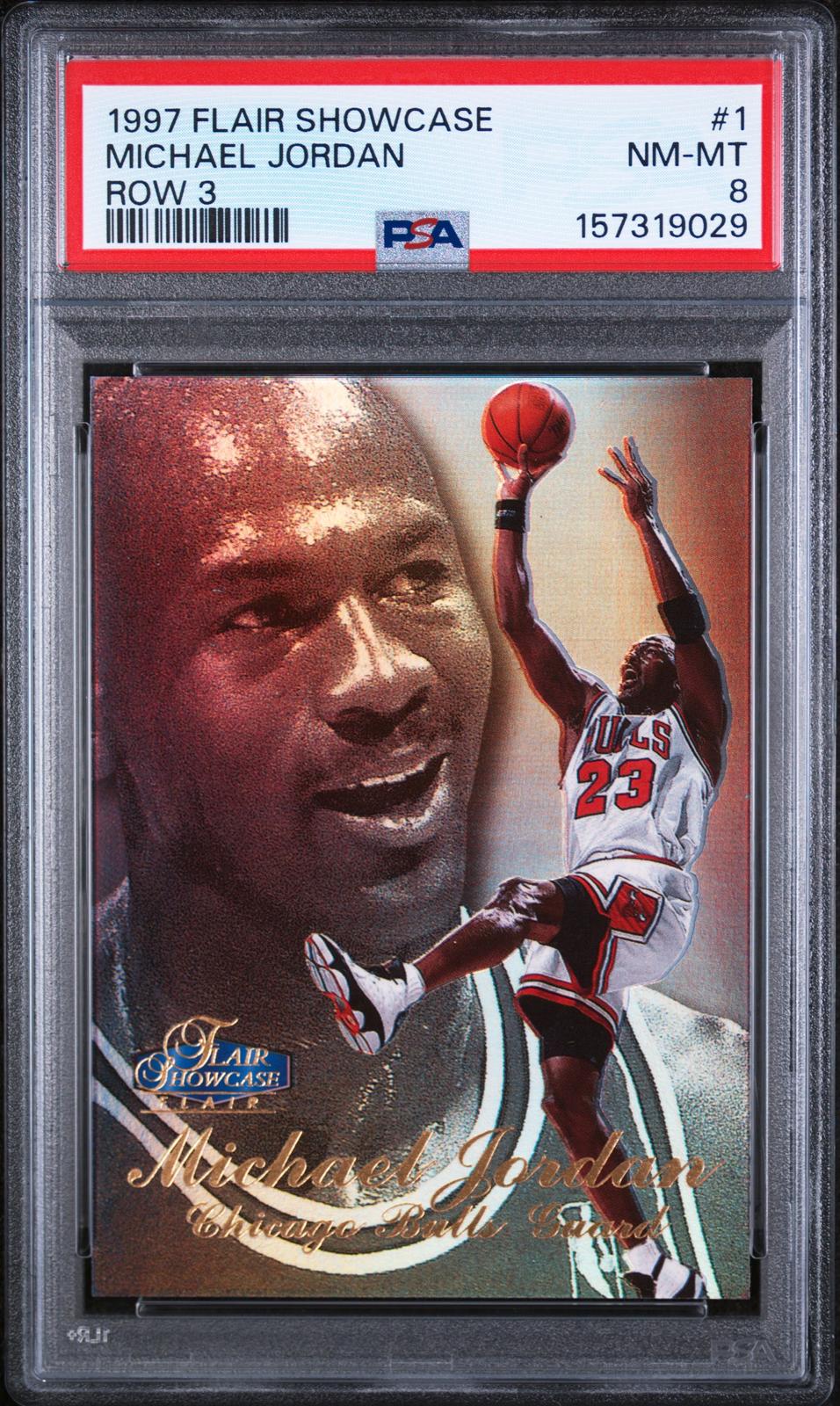 1997 Flair Showcase #1 Michael Jordan Row 3 PSA 8
