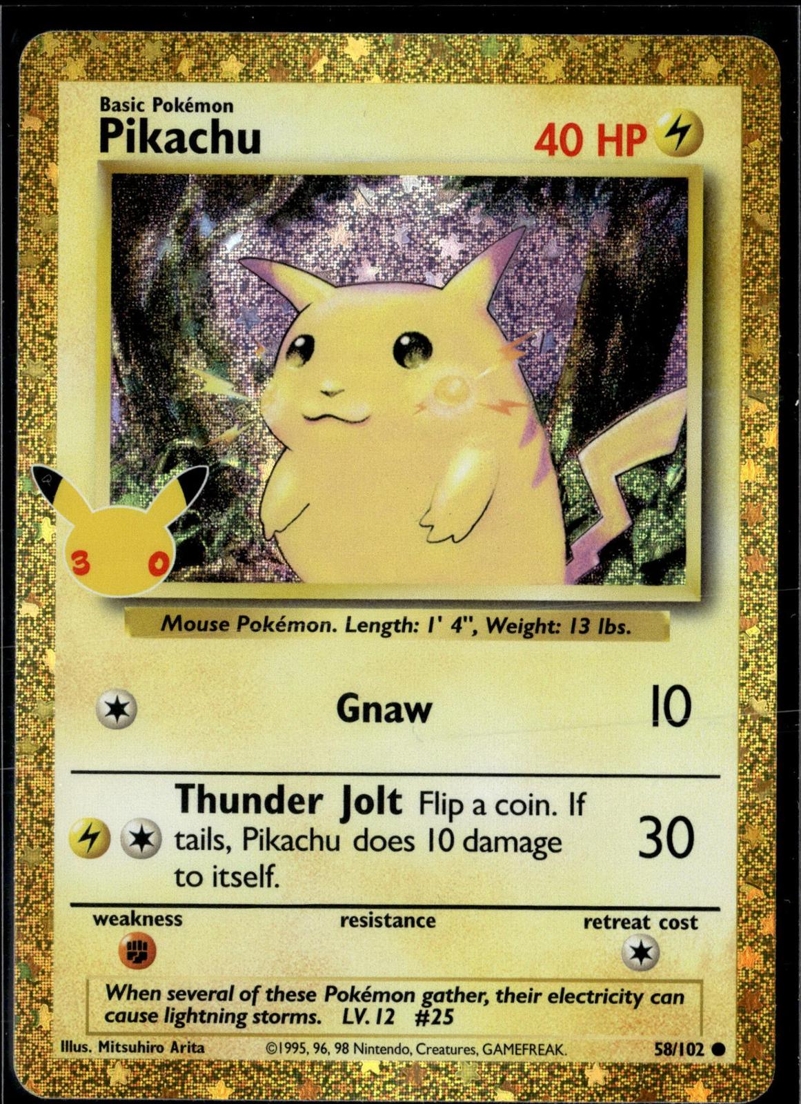 2026 Pokemon 30th Celebration #58/102 Pikachu Classic Collection