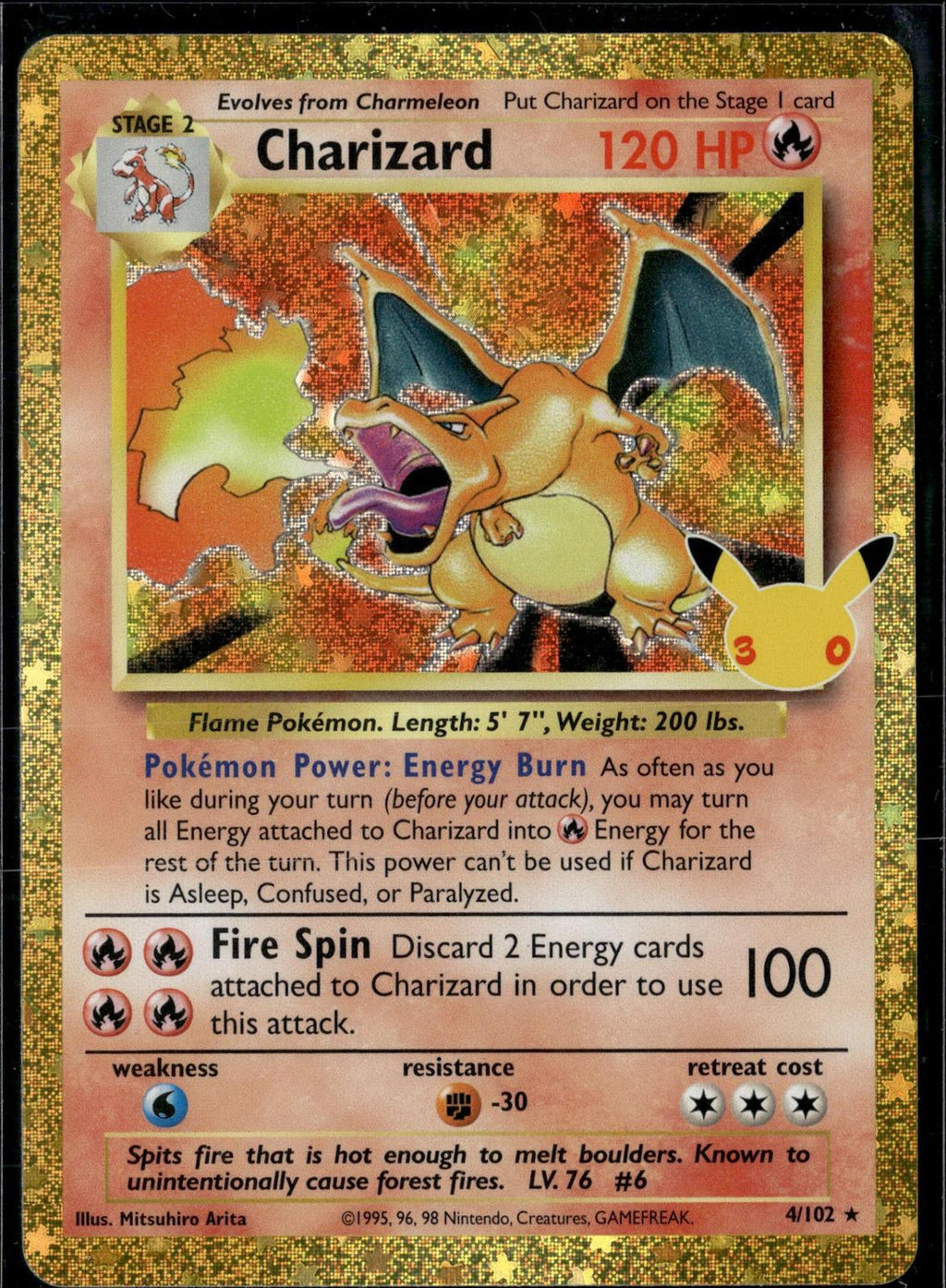 2026 Pokemon 30th Celebration #4/102 Charizard Classic Collection
