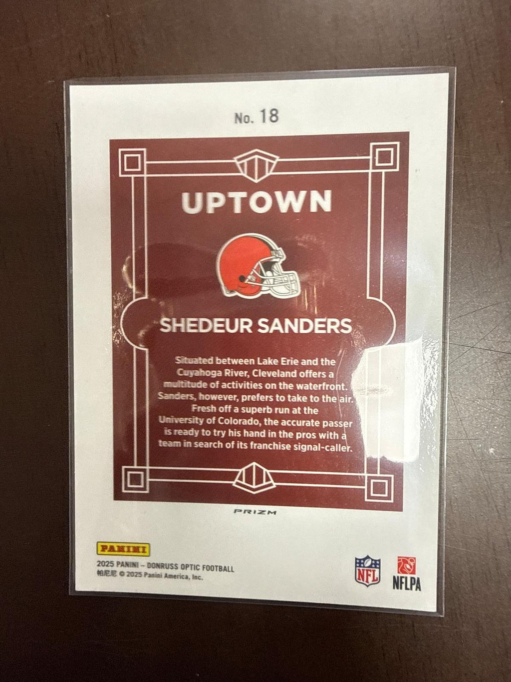 2025 Donruss Optic Uptown #18 Shedeur Sanders RC Case Hit SSP Browns