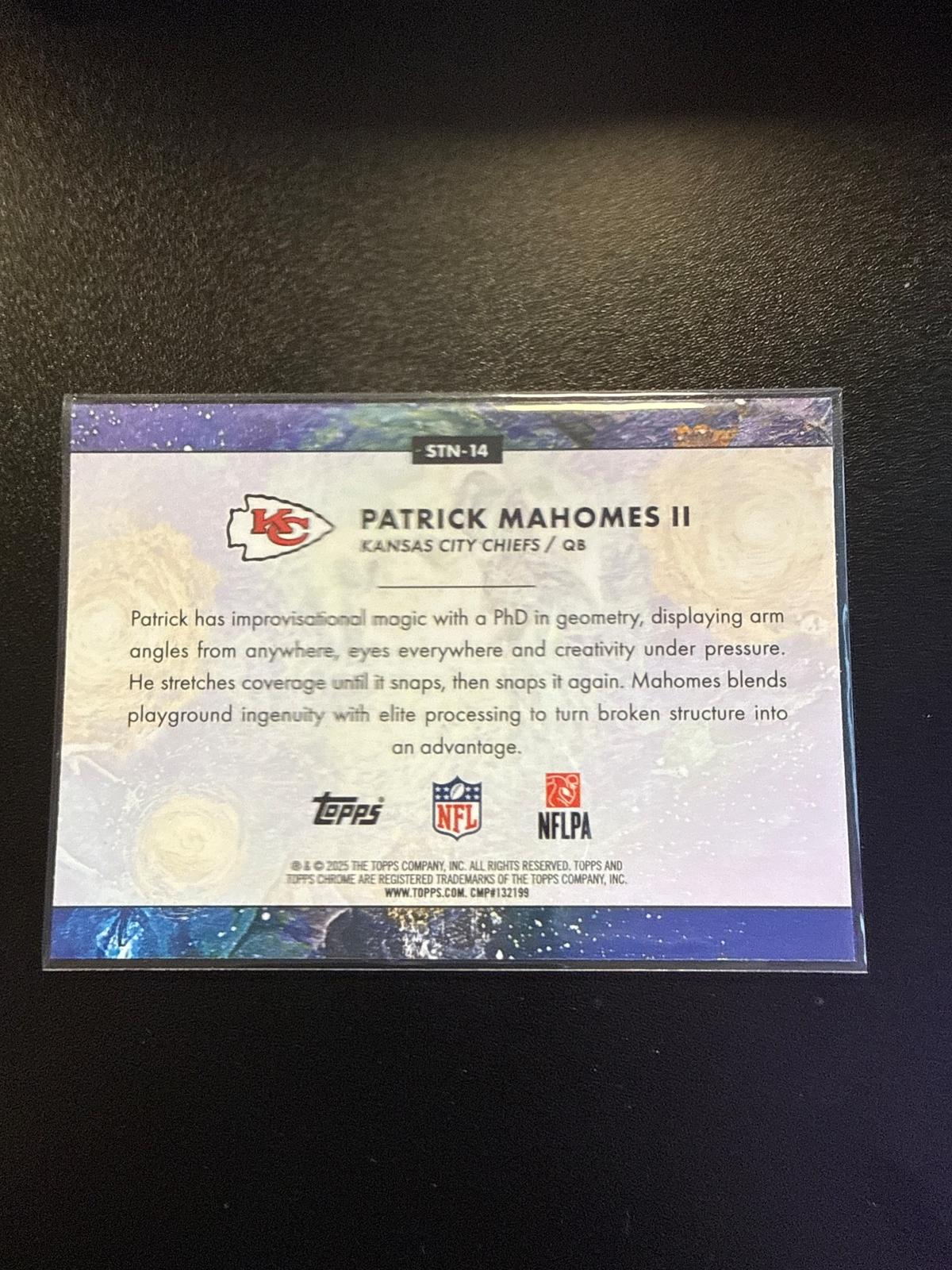 2025 Topps Chrome Starry Night #STN-14 Patrick Mahomes II Chiefs DS-R-000005