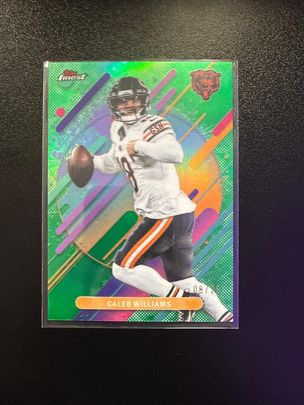 2025 Topps Finest #228 Caleb Williams Green #09/25 Bears DS-R-000006