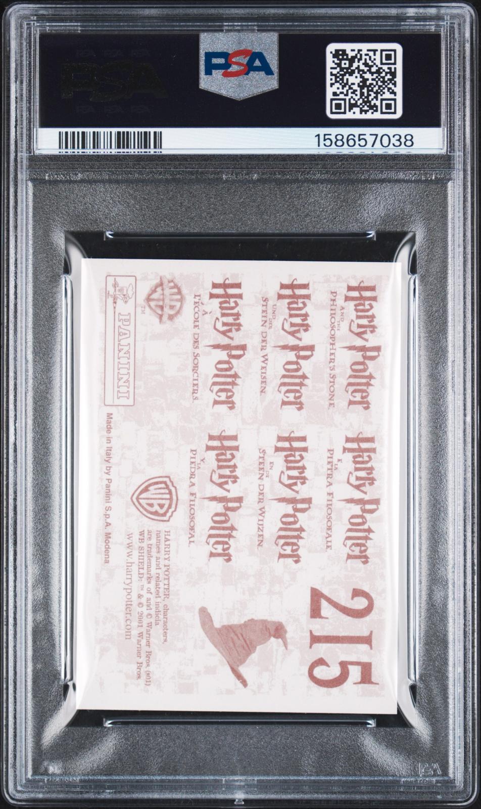 2001 Panini Harry Potter Philosopher's Stone Sticker #215 Harry Potter PSA 10