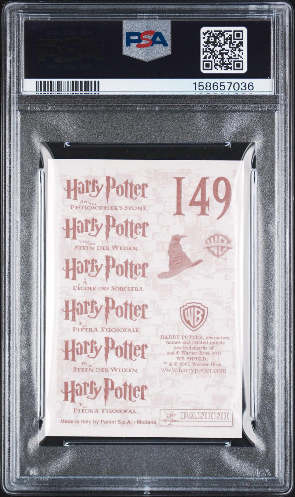 2001 Panini Harry Potter Philosopher's Stone Sticker #149 Draco Malfoy PSA 10