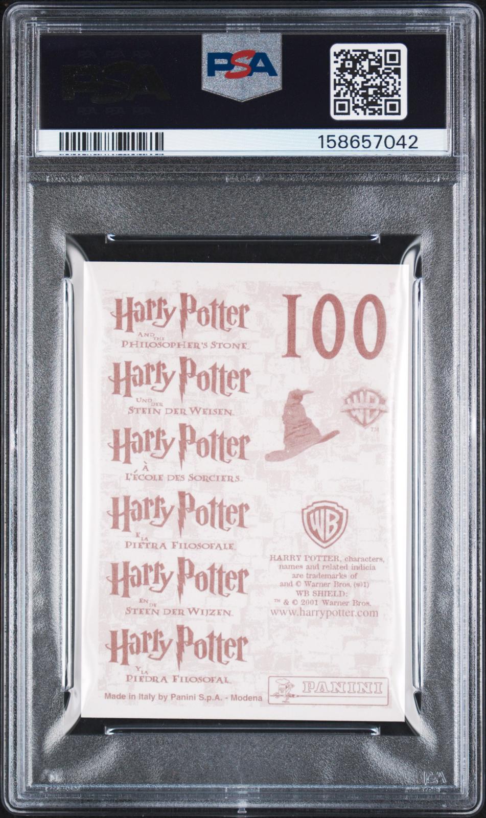 2001 Panini Harry Potter Philosopher's Stone Sticker #100 Slytherin PSA 10