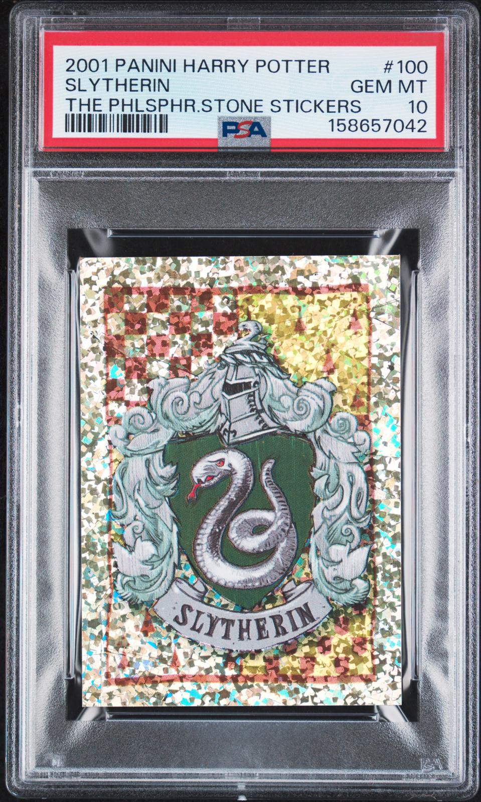 2001 Panini Harry Potter Philosopher's Stone Sticker #100 Slytherin PSA 10