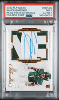2022 Flawless Rookie Dual Patch Auto Bronze /6 Sauce Gardner RC PSA 7