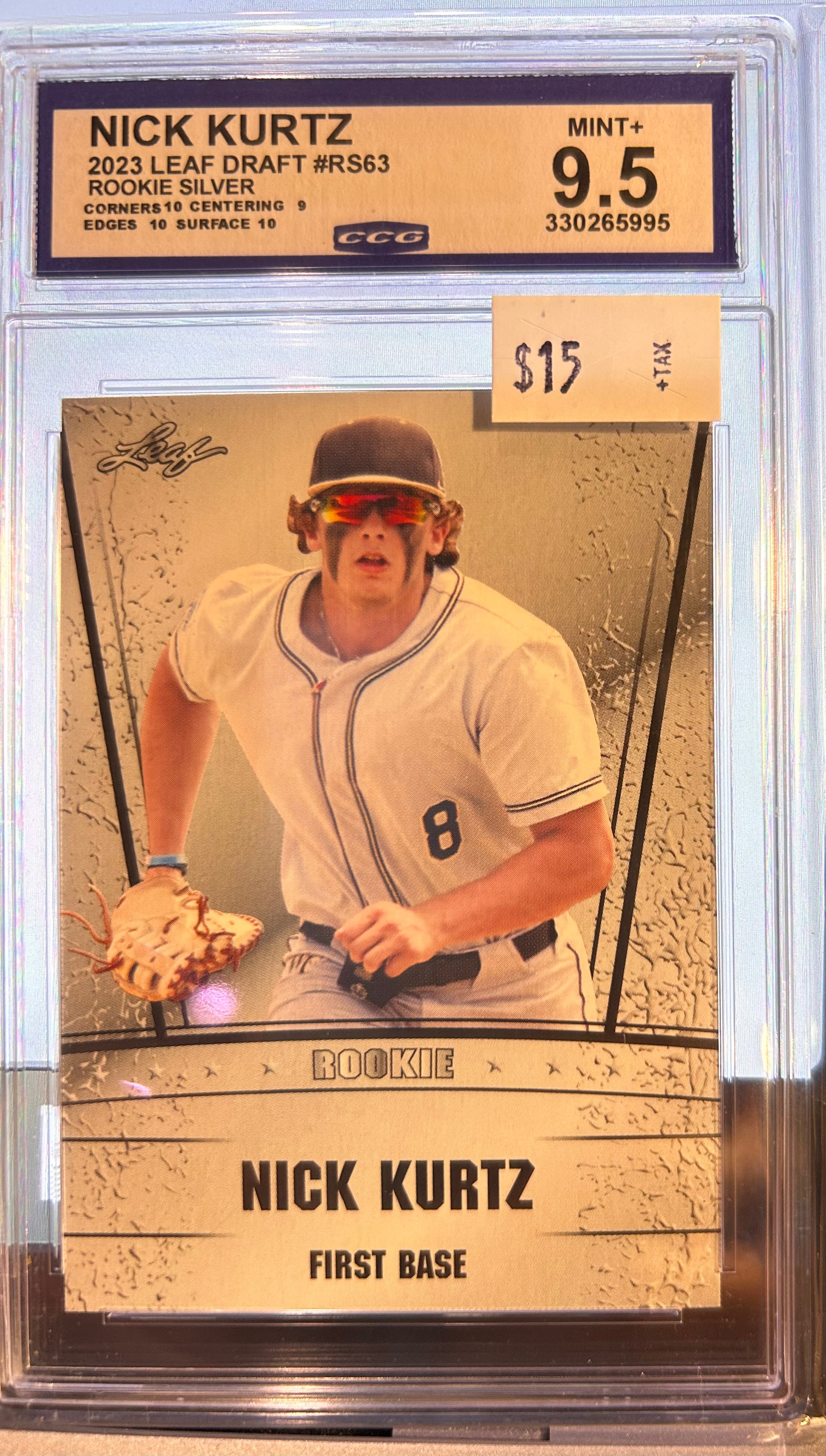 Nick Kurtz 2023 Leaf Draft #RS63 Rookie Silver
