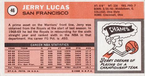 1970-71 Topps #46 Jerry Lucas