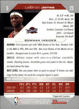 2004-05 Bowman #23 LeBron James PSA 9