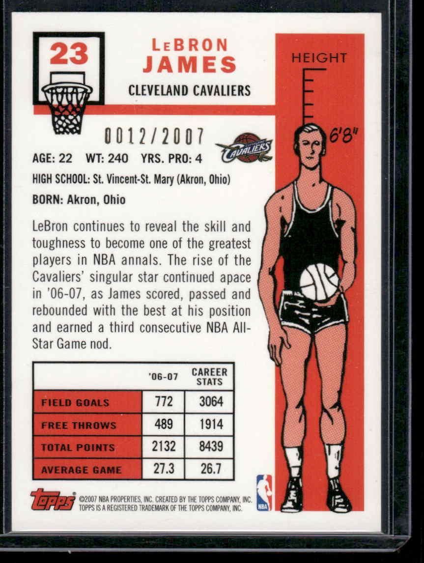 2007-08 Topps #23 LeBron James 1957-58 Variation