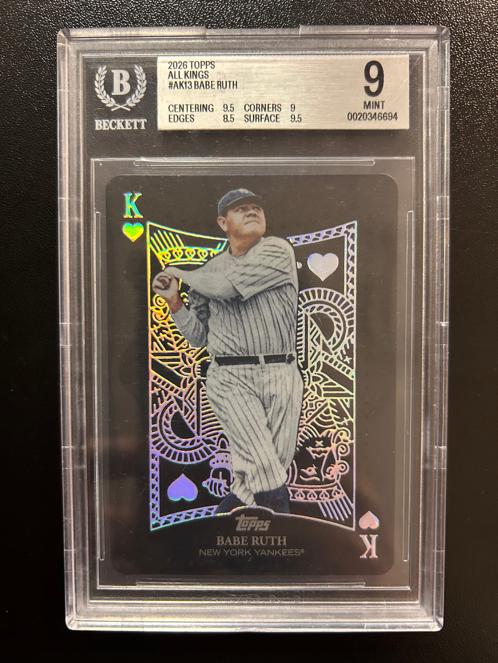 2026 Topps #AK-13 Babe Ruth All Kings BGS 9