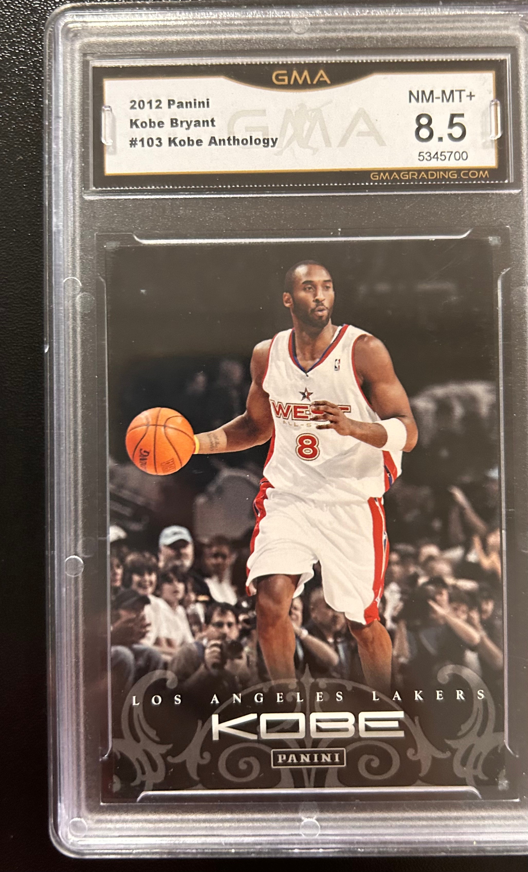 2012 Panini Kobe Bryant #103 Kobe Anthology GMA 8.5