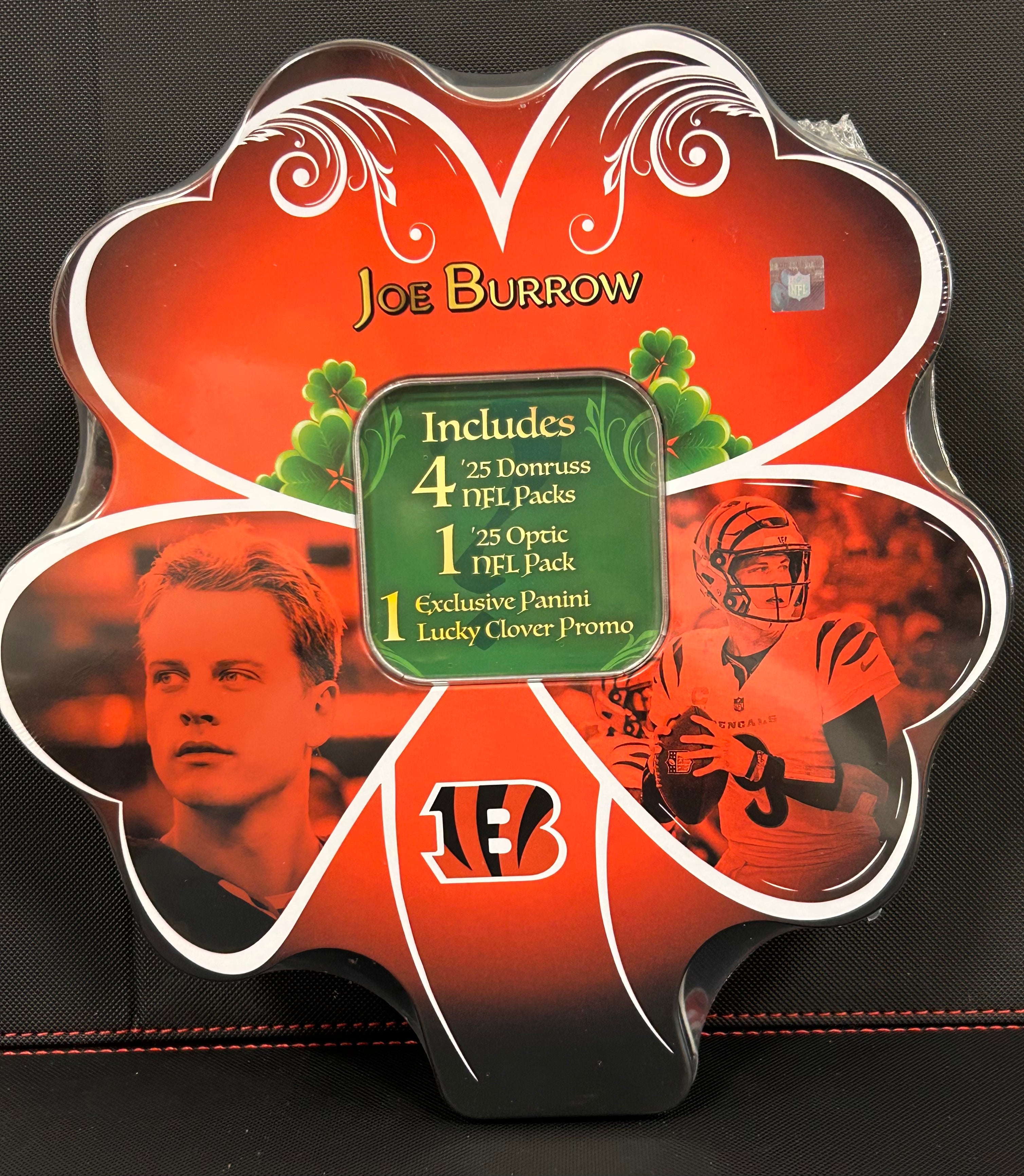 Joe Burrow 2025 Donruss Lucky Clover Tin