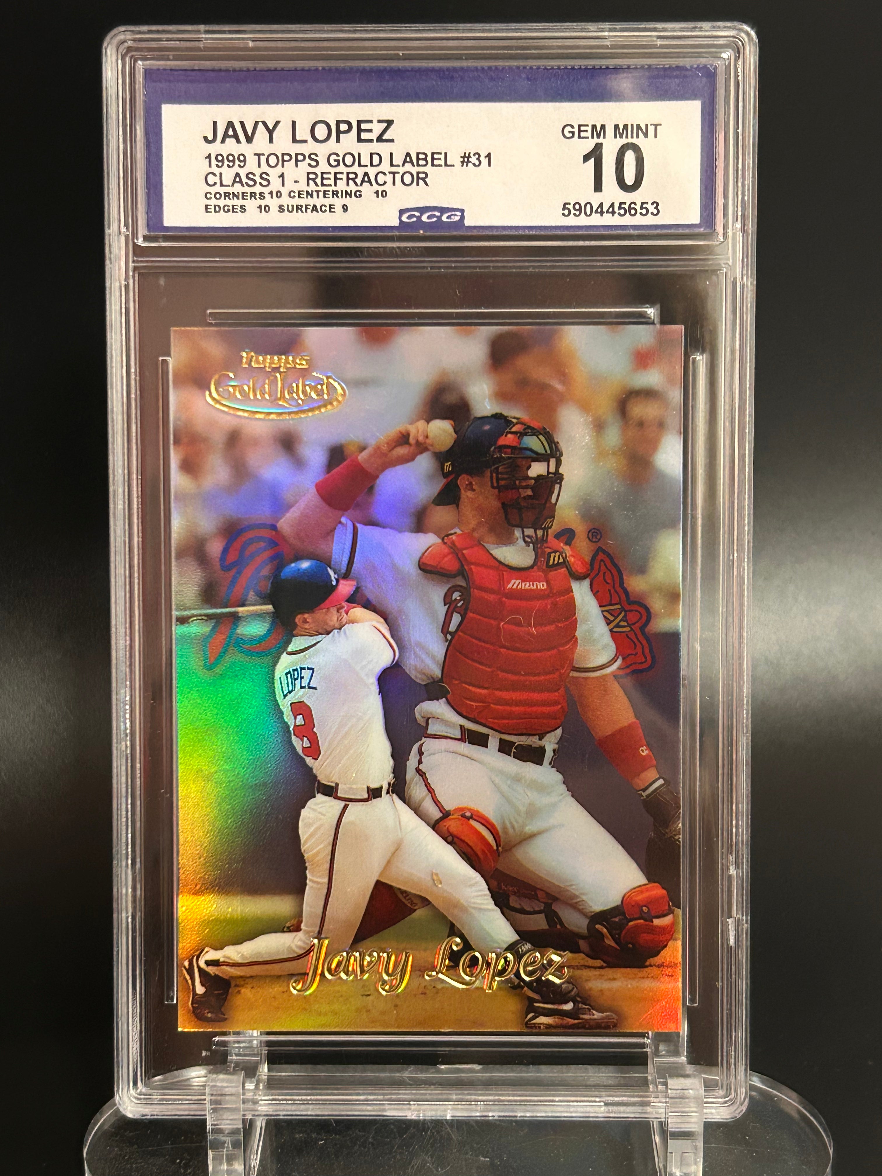 Javy Lopez 1999 Topps Gold Label #31 Class 1 - Refractor