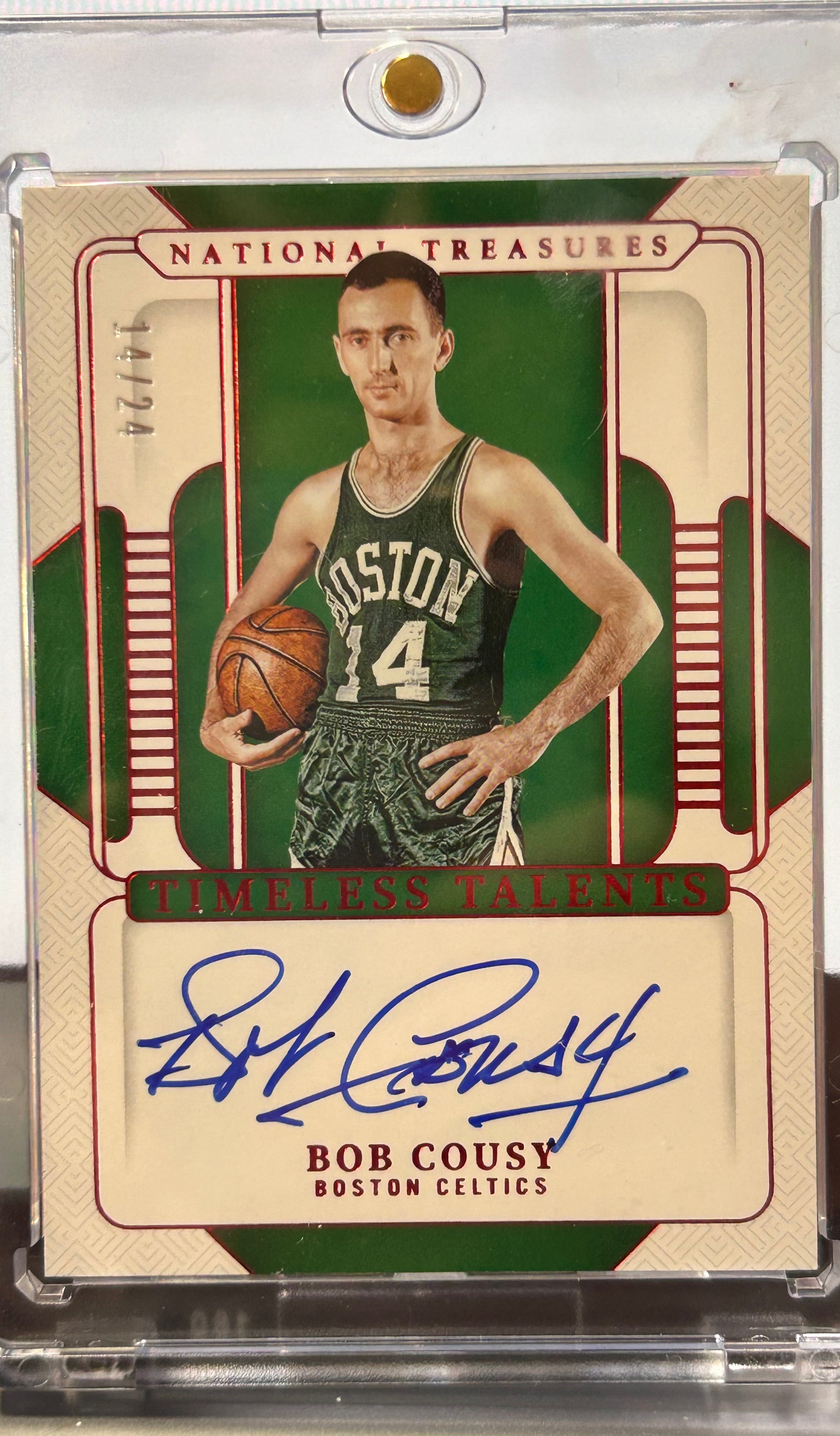 Bob Cousy 2025 Panini National Treasures #TTS-BOB 14/24
