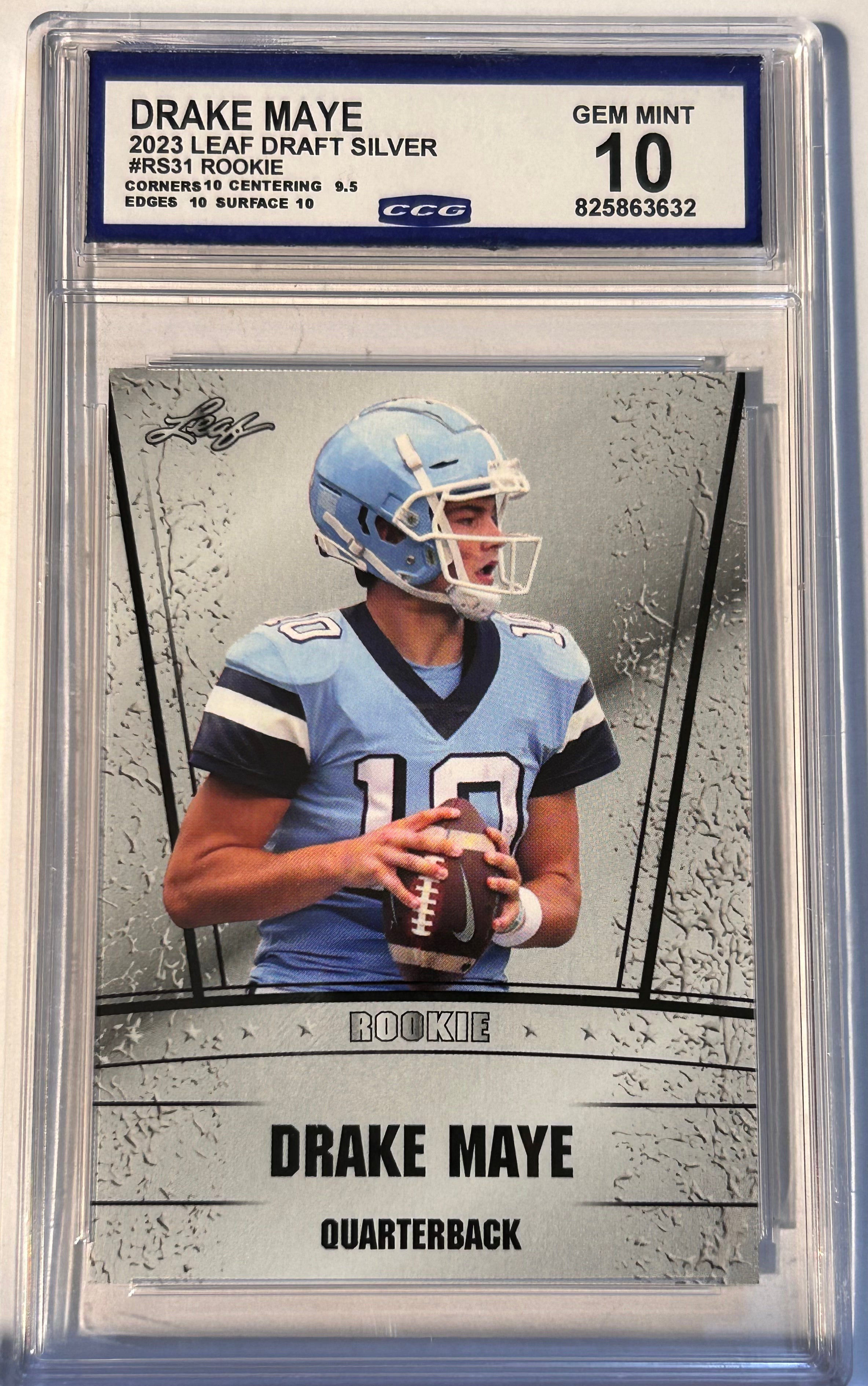 Drake Maye 2023 Leaf Draft Silver #RS31 Rookie