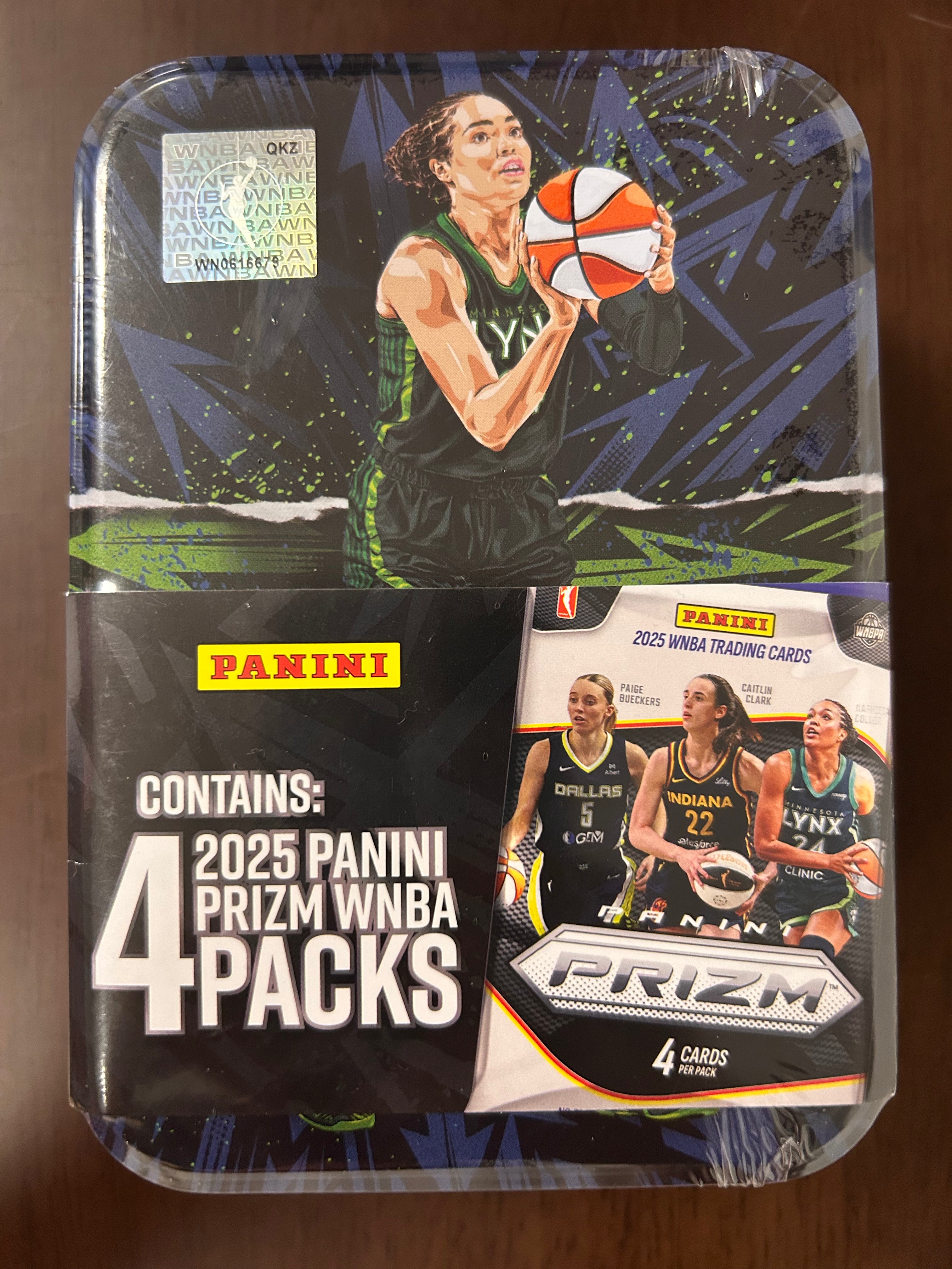2025 Panini Prizm WNBA Tin of 4 Packs