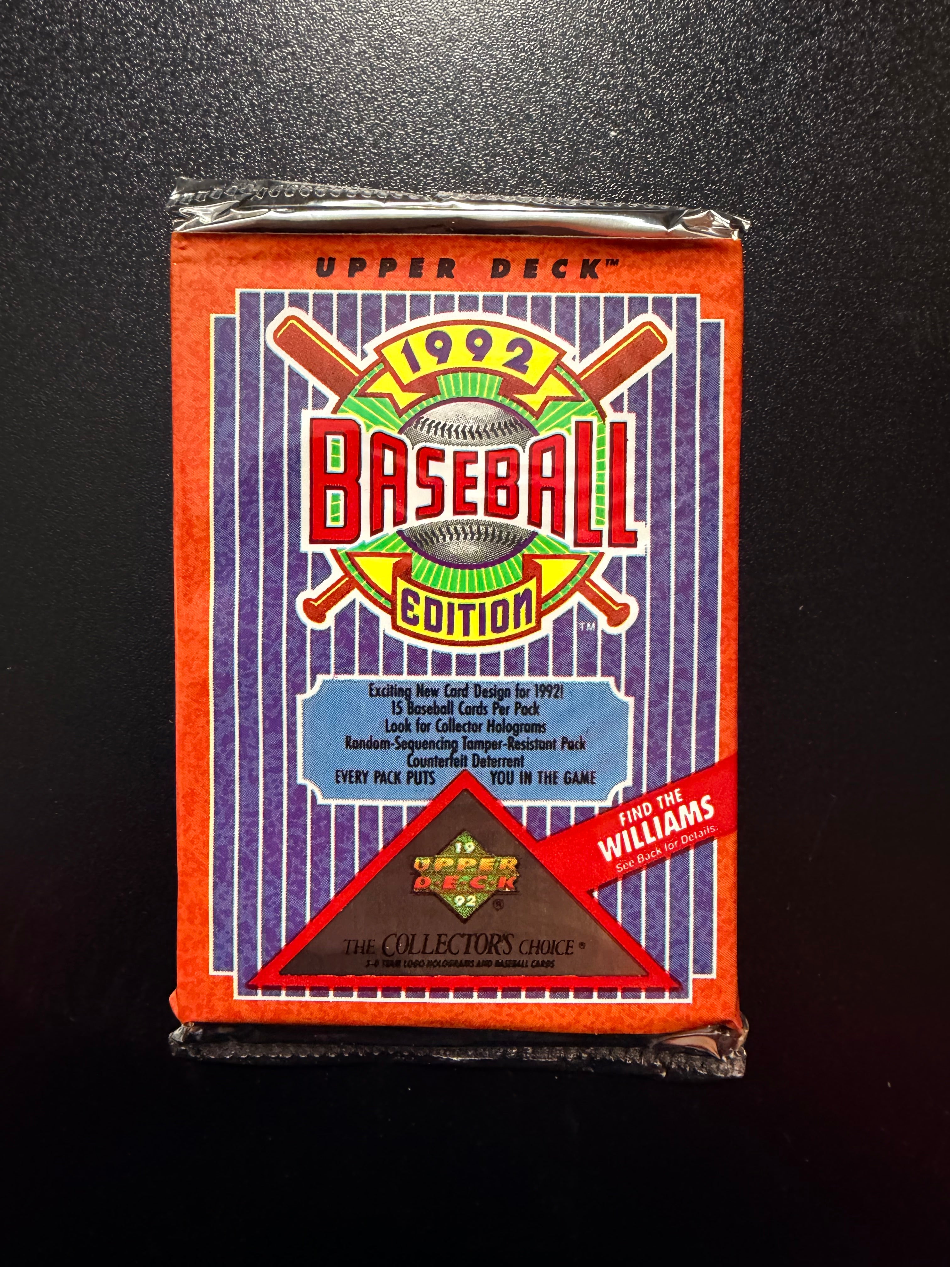 1992 Upper Deck Baseball Pack