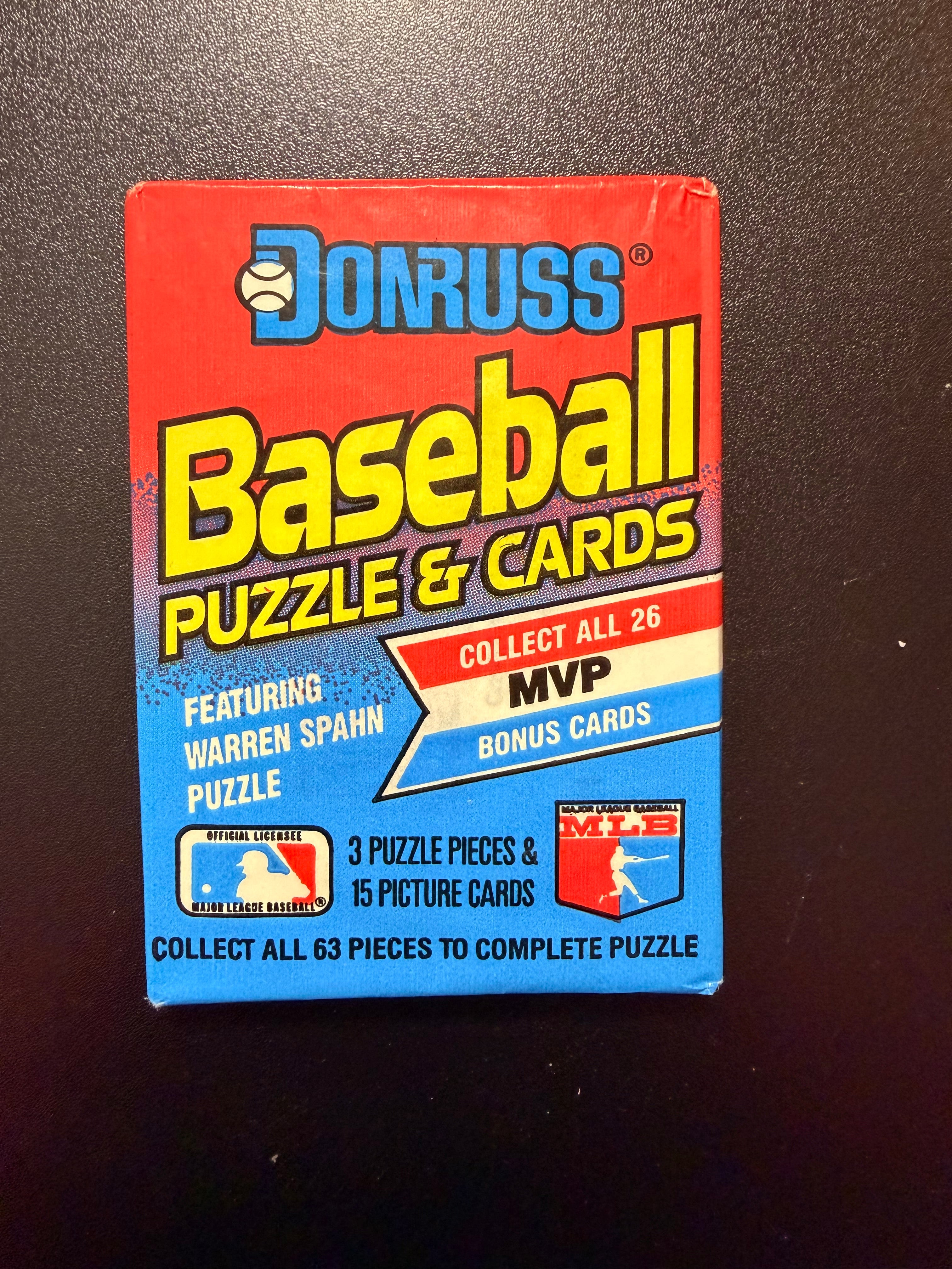 1989 Donruss Baseball Puzzle & Cards Pack