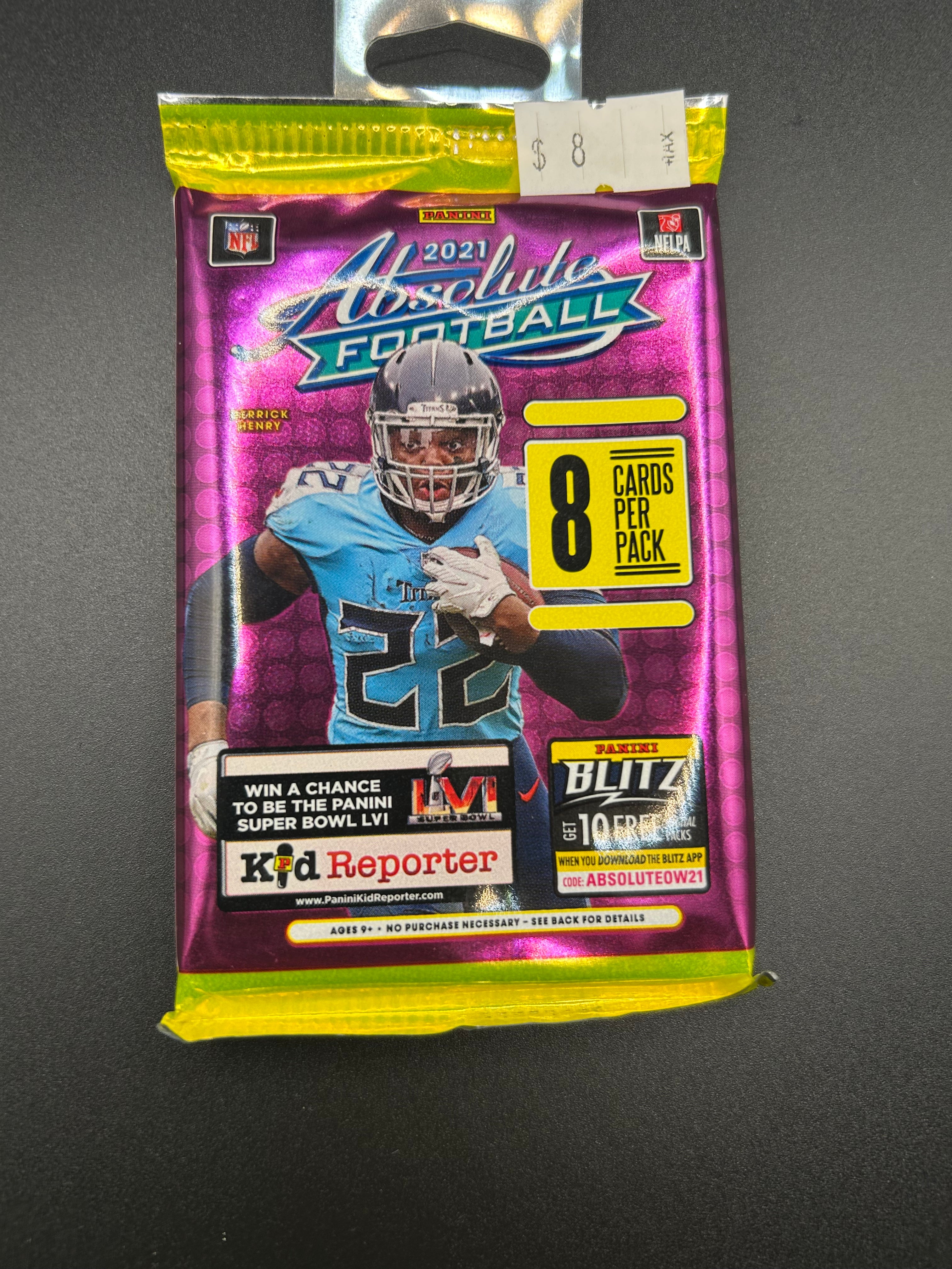 2021 Absolute Football 8 Card Pack