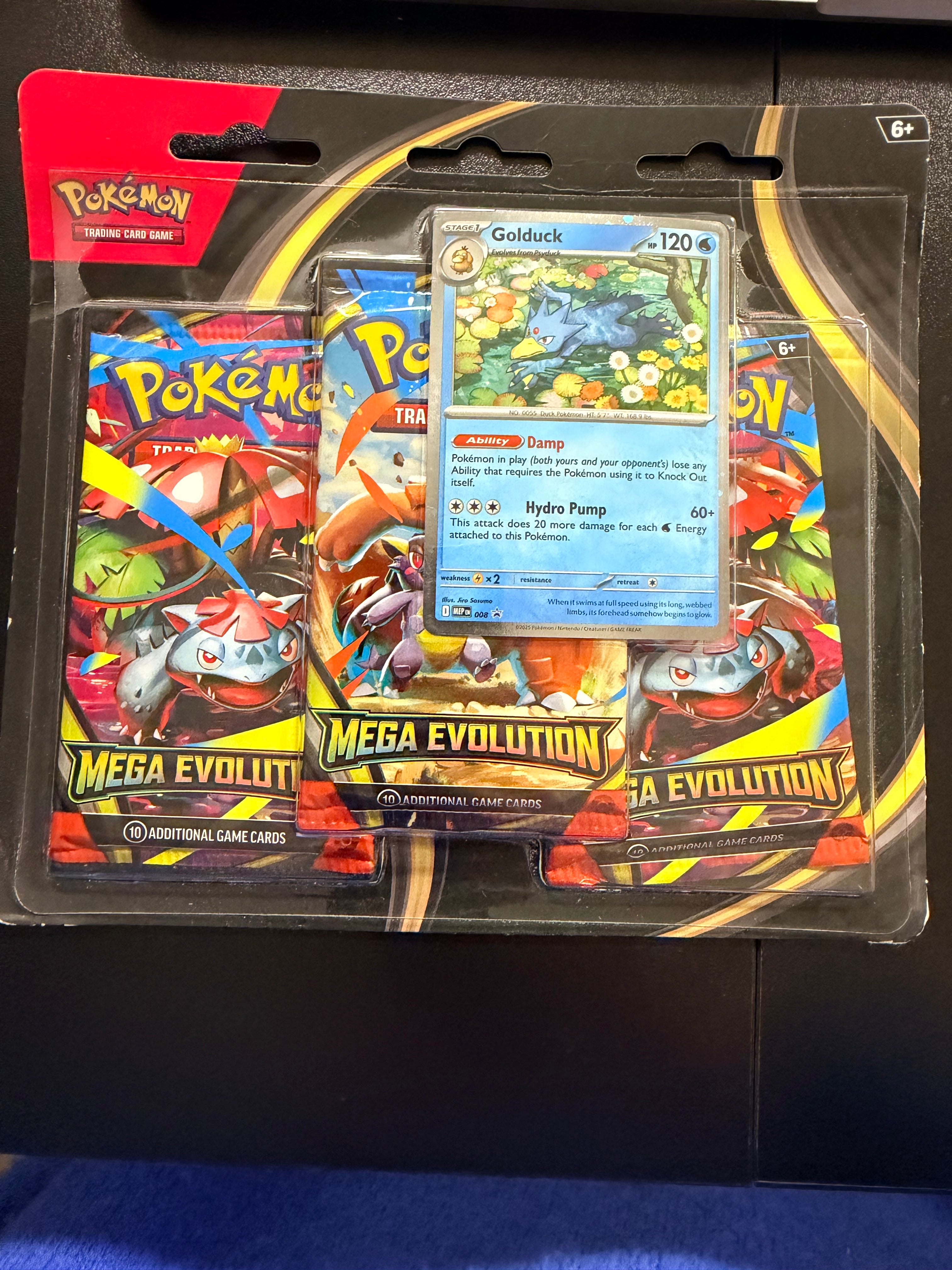 Mega Evolution 3 Pack Blister (Golduck)