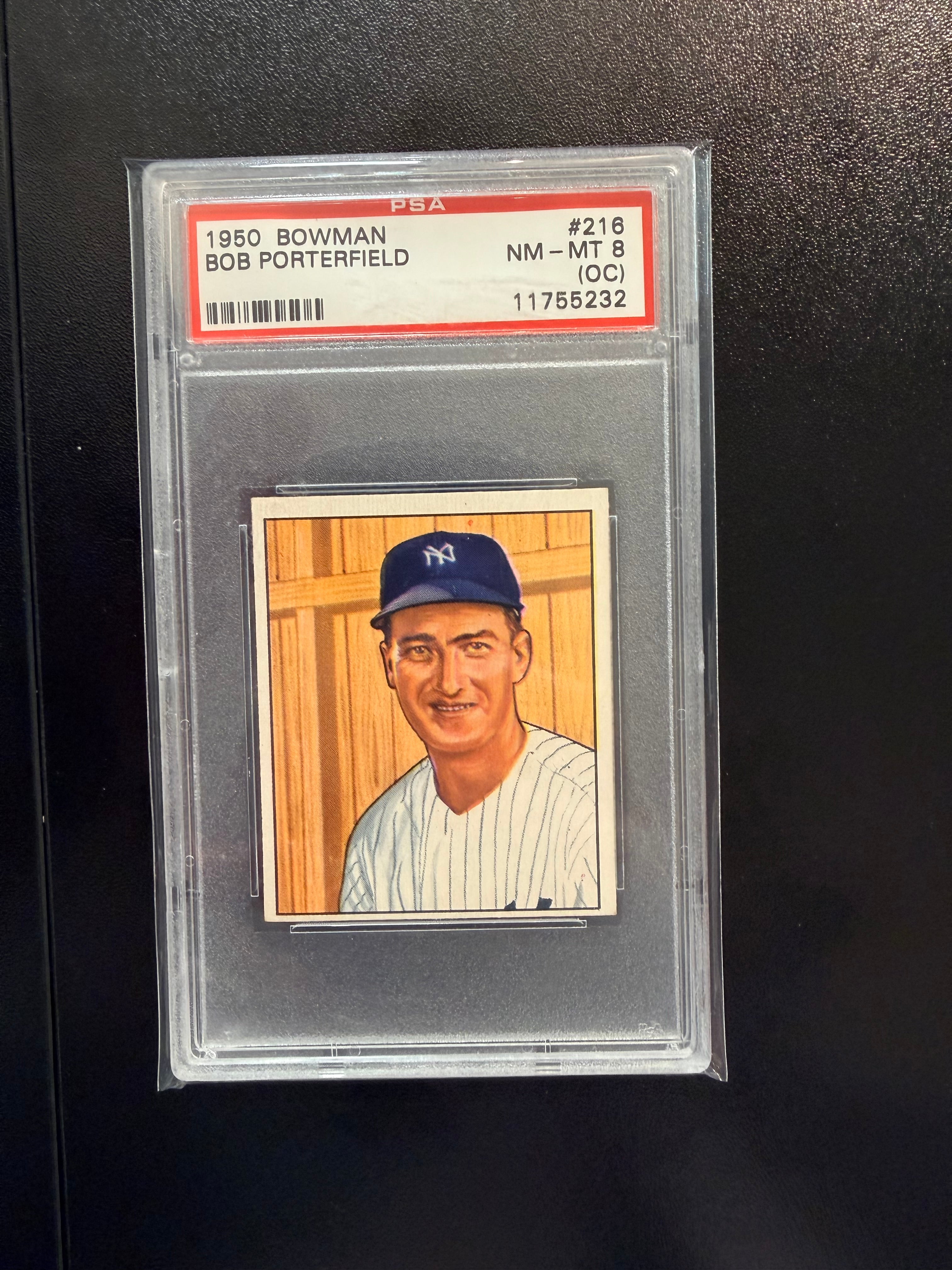 1950 Bowman #216a Bob Porterfield PSA 8 OC