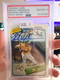Rickey Henderson PSA/DNA Certified Auto Grade GEM MT 10