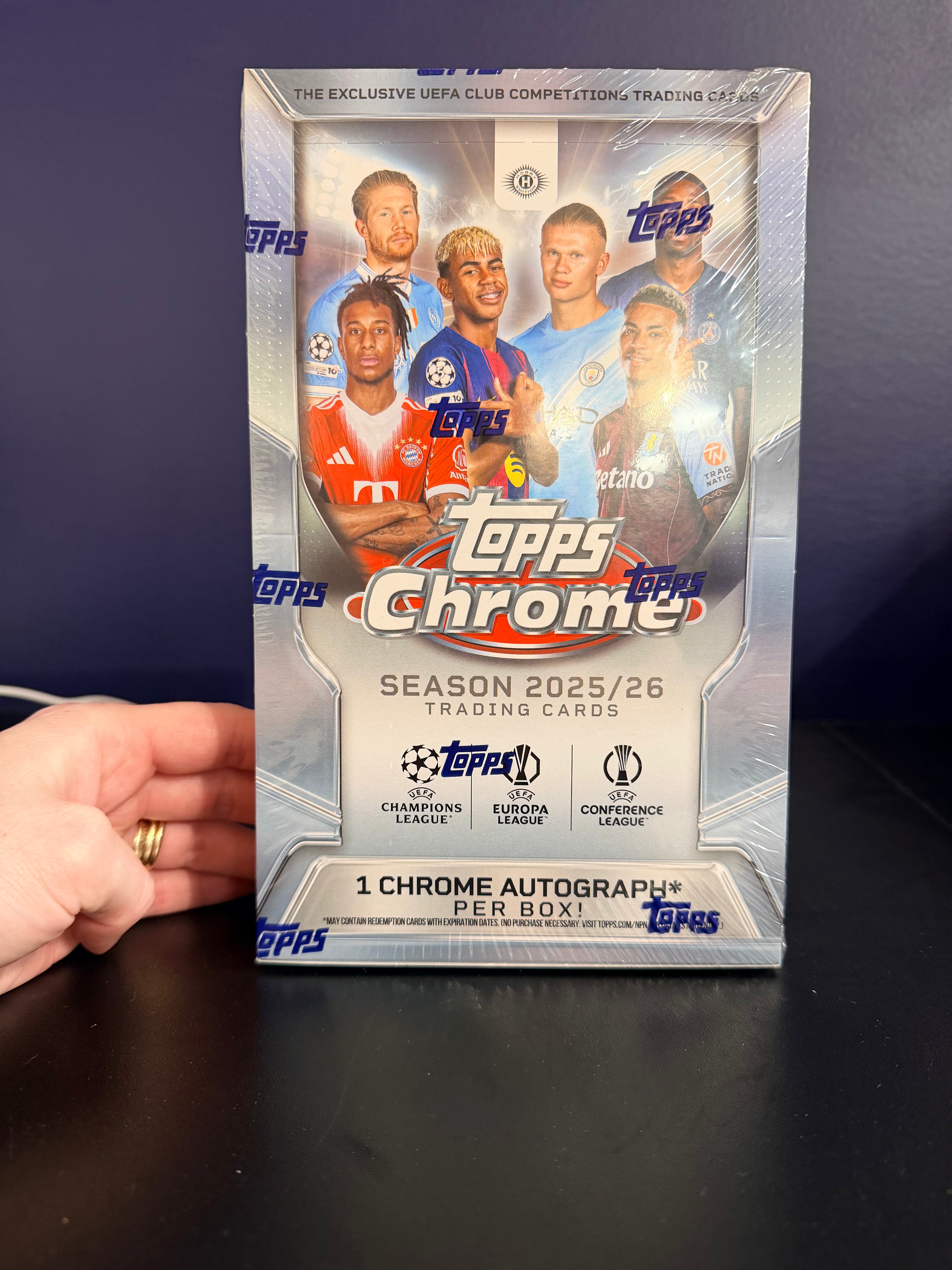2025-26 Topps Chrome UEFA Club Competitions Soccer Hobby Box