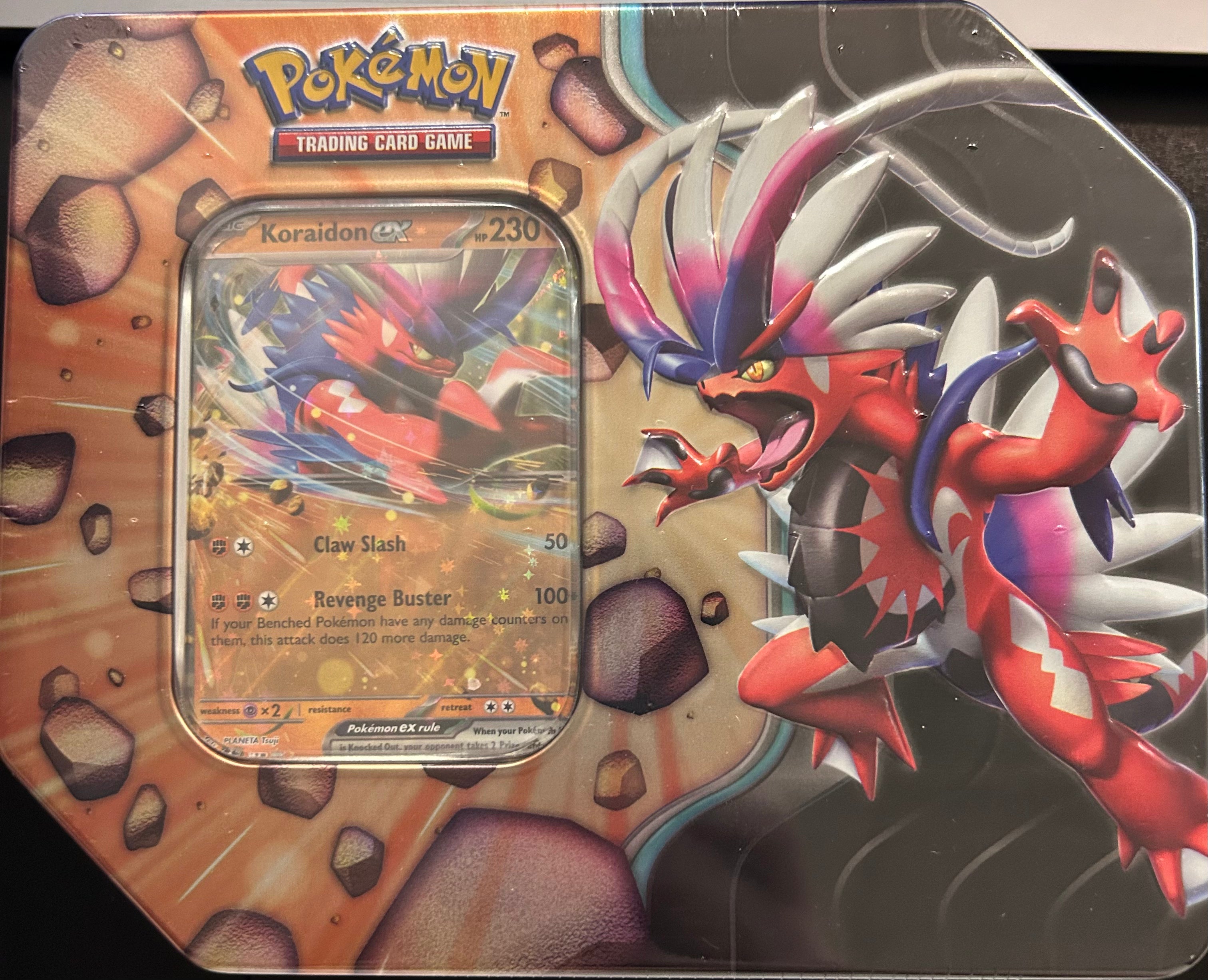 Koraidon EX Slashing Legends Tin