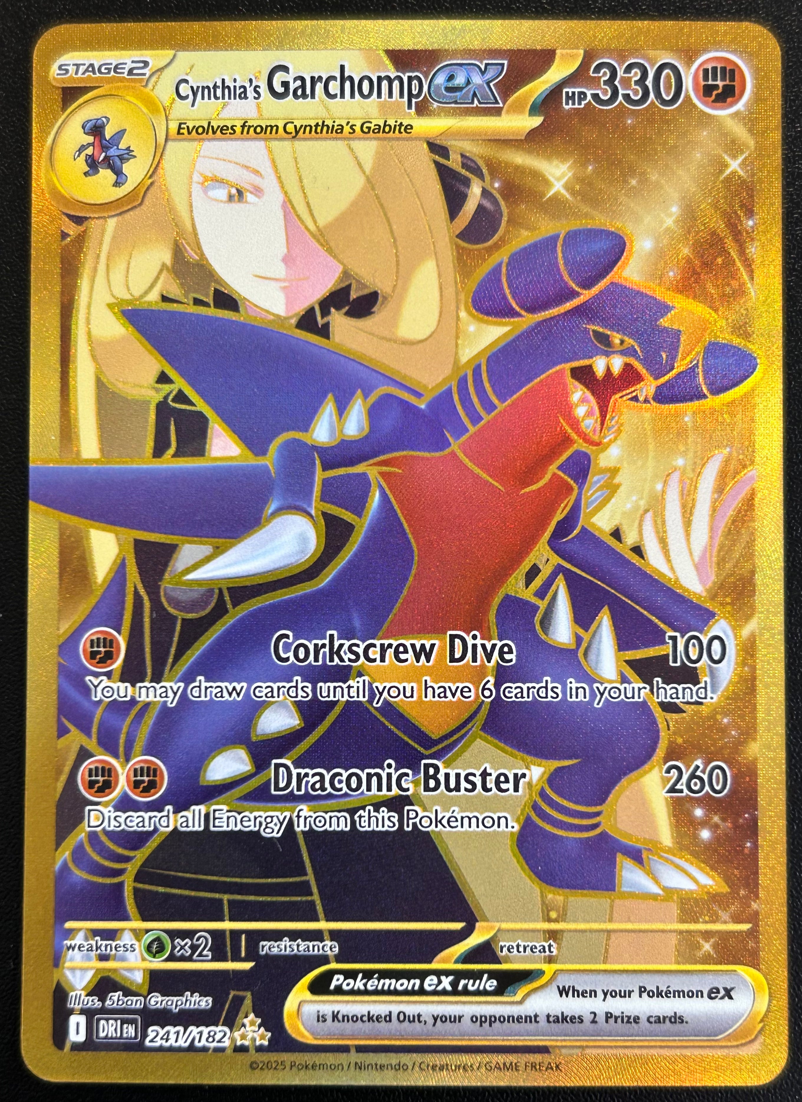 Cynthia's Garchomp EX 241/182 Holo