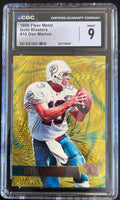 Dan Marino 1995 Fleer Metal Gold Blasters #10 CGC 9