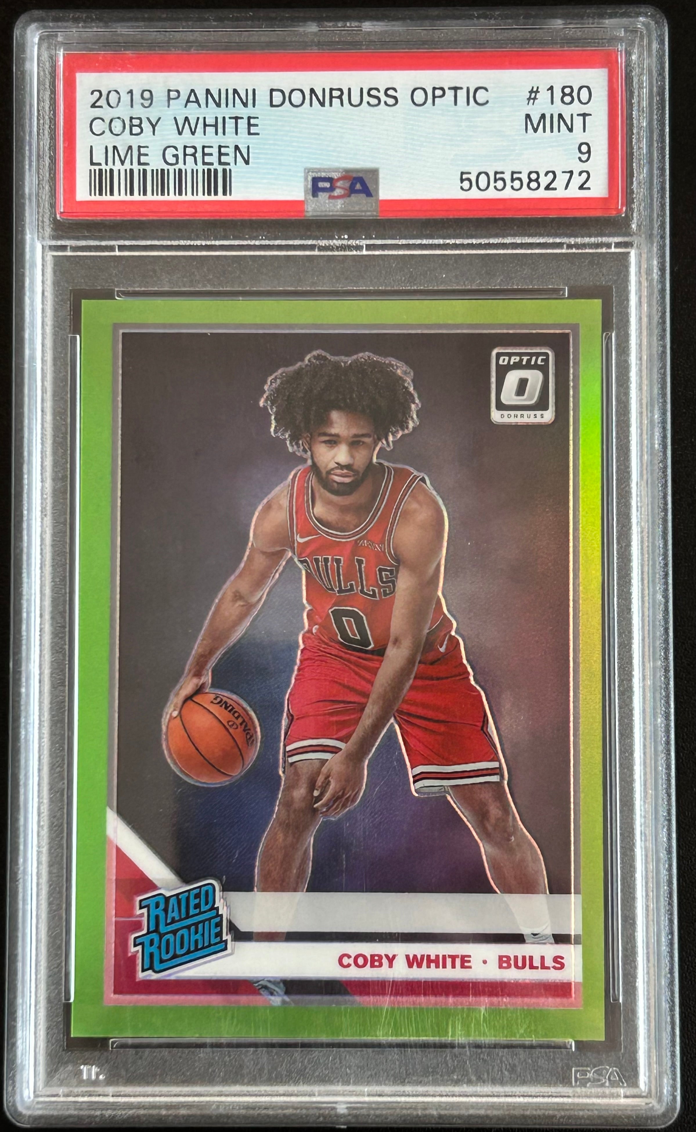 Coby White 2019 Panini Donruss Optic Lime Green #180 PSA 9