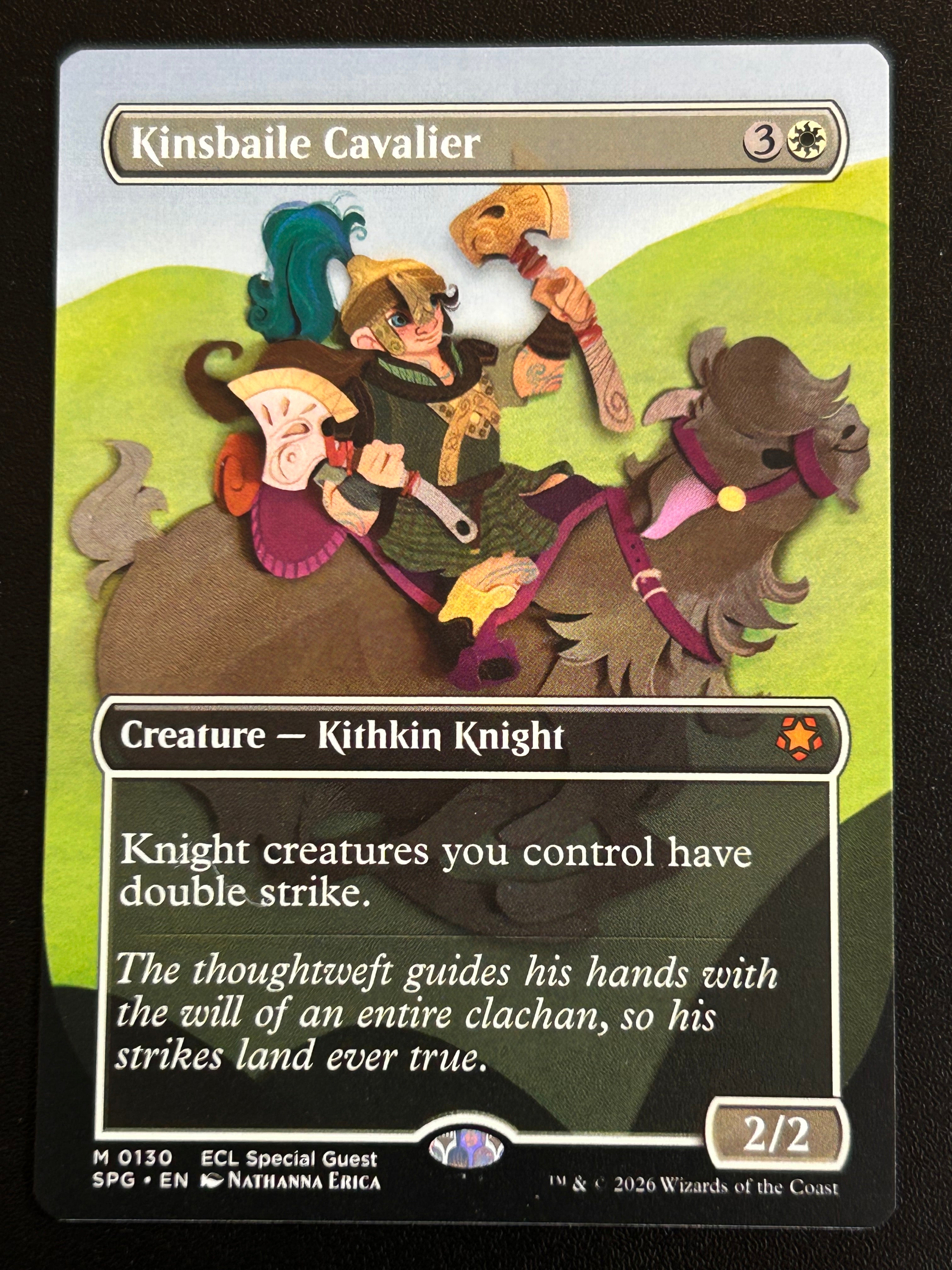 Kinsbaile Cavalier 2/2 Magic the Gathering Illustrated by Nathanna Erica