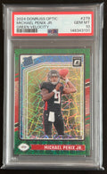 Michael Penix Jr 2024 Donruss Optic #279 Green Velocity PSA 10