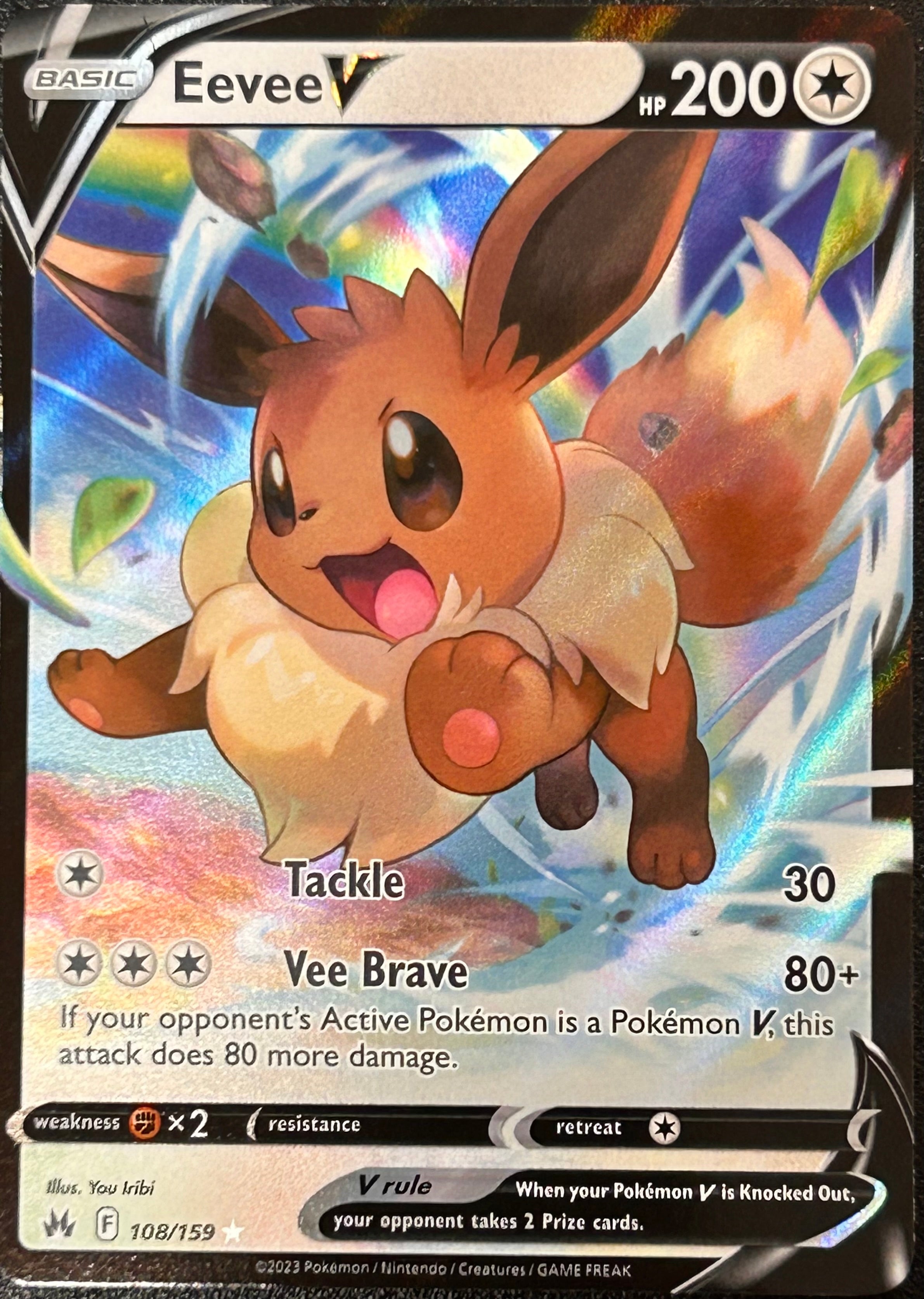 Eevee V 108/159 Holo Illus. You Iribi
