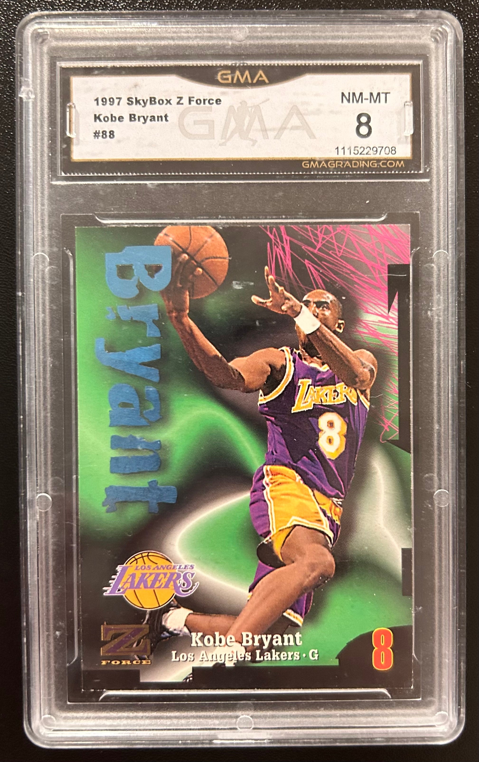 Kobe Bryant 1997 SkyBox Z Force #88 GMA 8 NM-MT