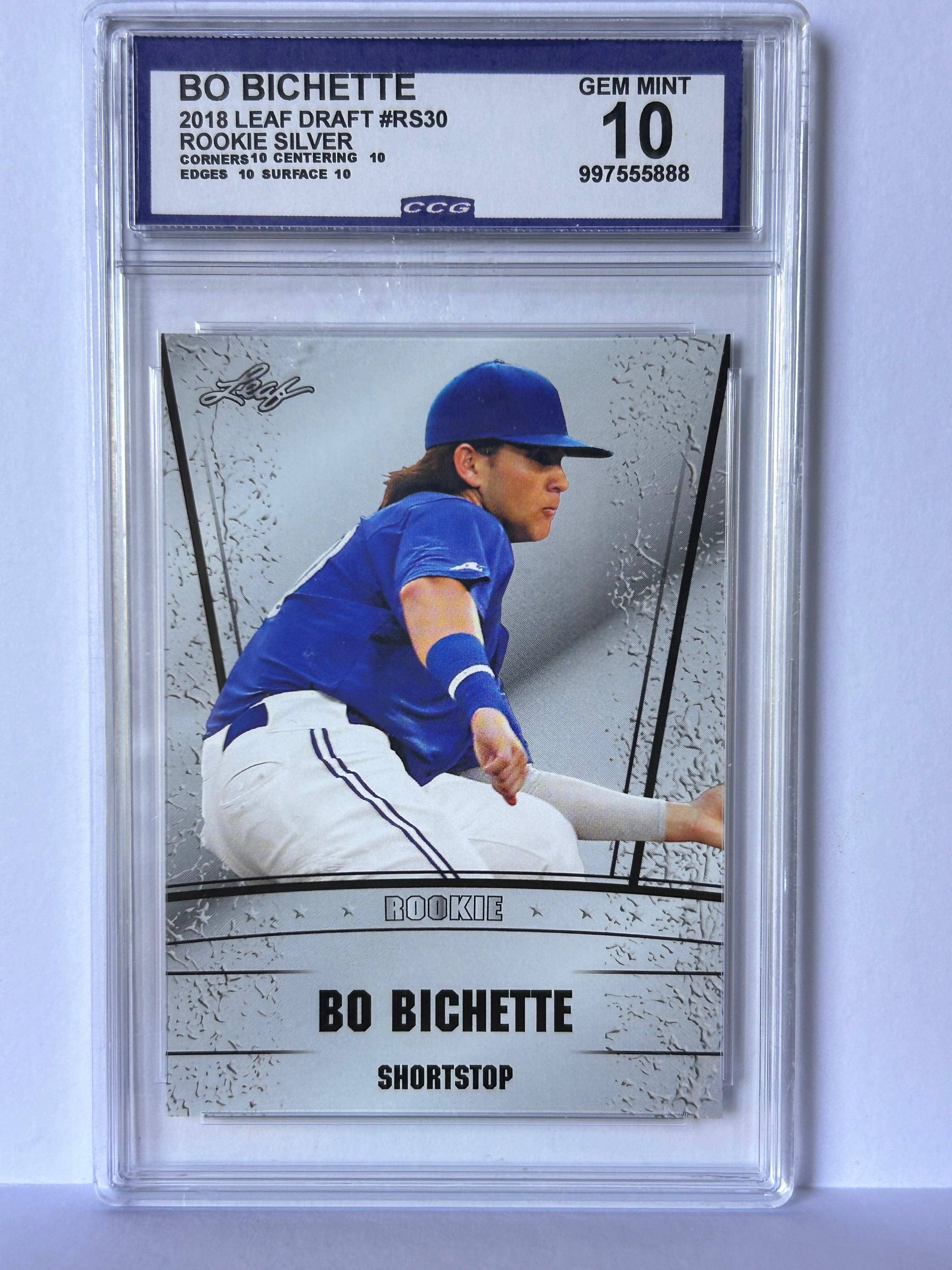 Bo Bichette 2018 Leaf Draft #RS30 Rookie Silver