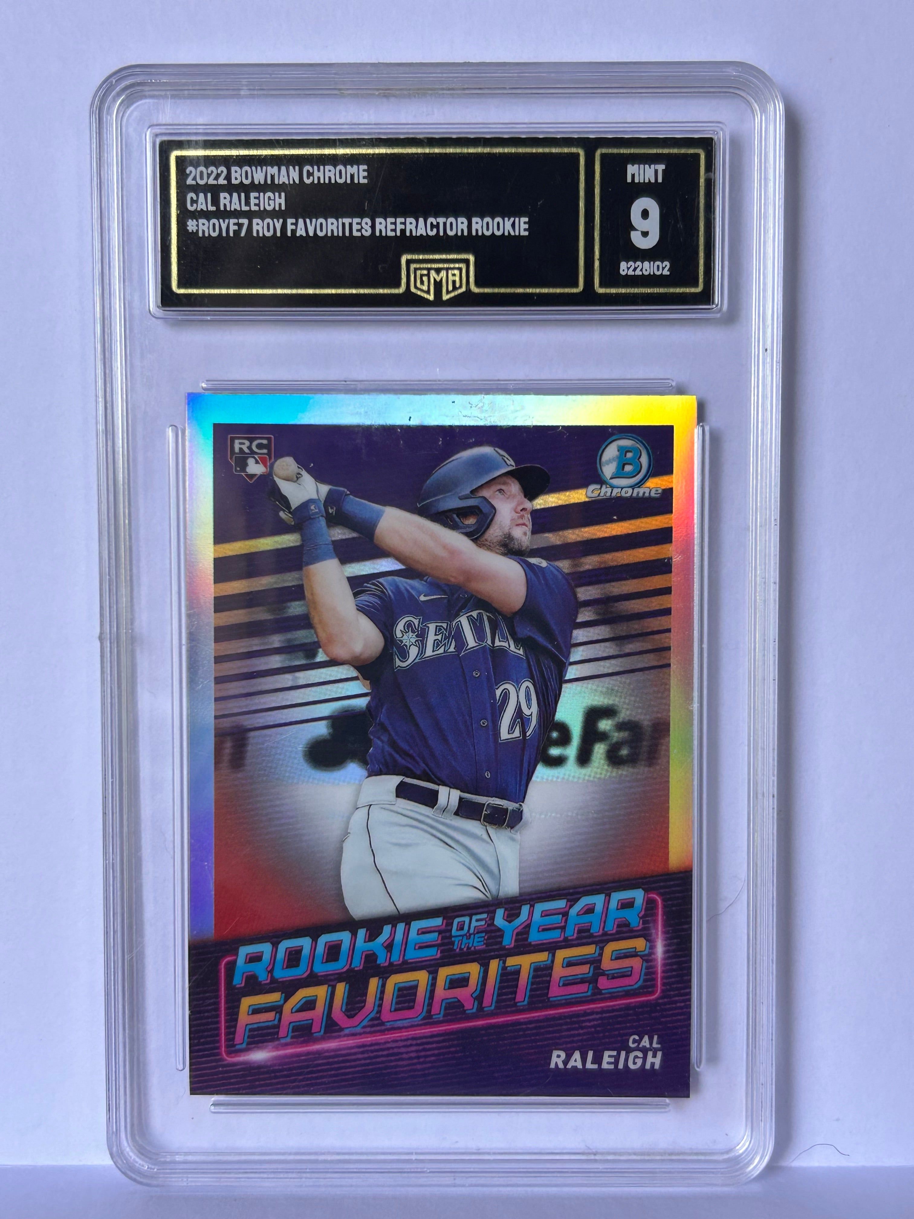 Cal Raleigh 2022 Bowman Chrome #ROYF7 ROY Favorites Refractor Rookie