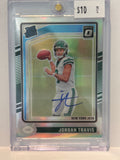 Jordan Travis 2024 Panini Optic #260 Rated Rookie Holo Autograph